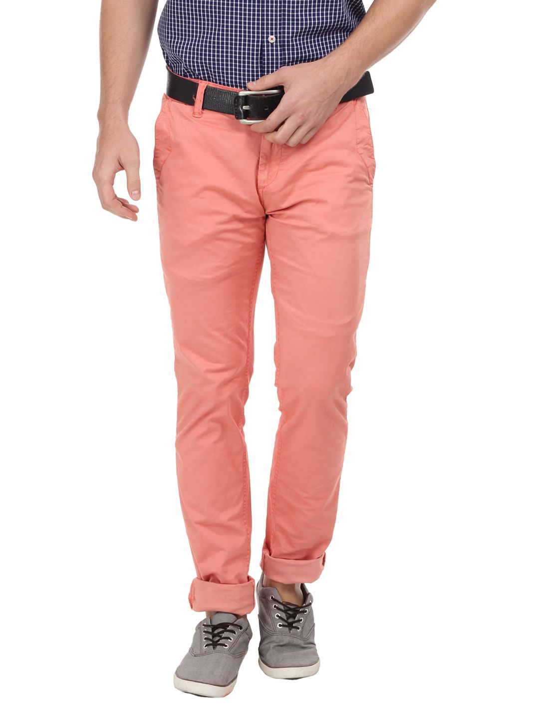 peach chinos