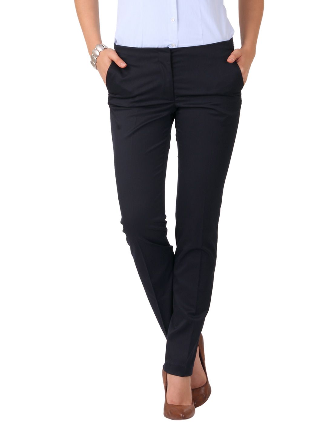 Arrow Woman Navy Blue Trousers