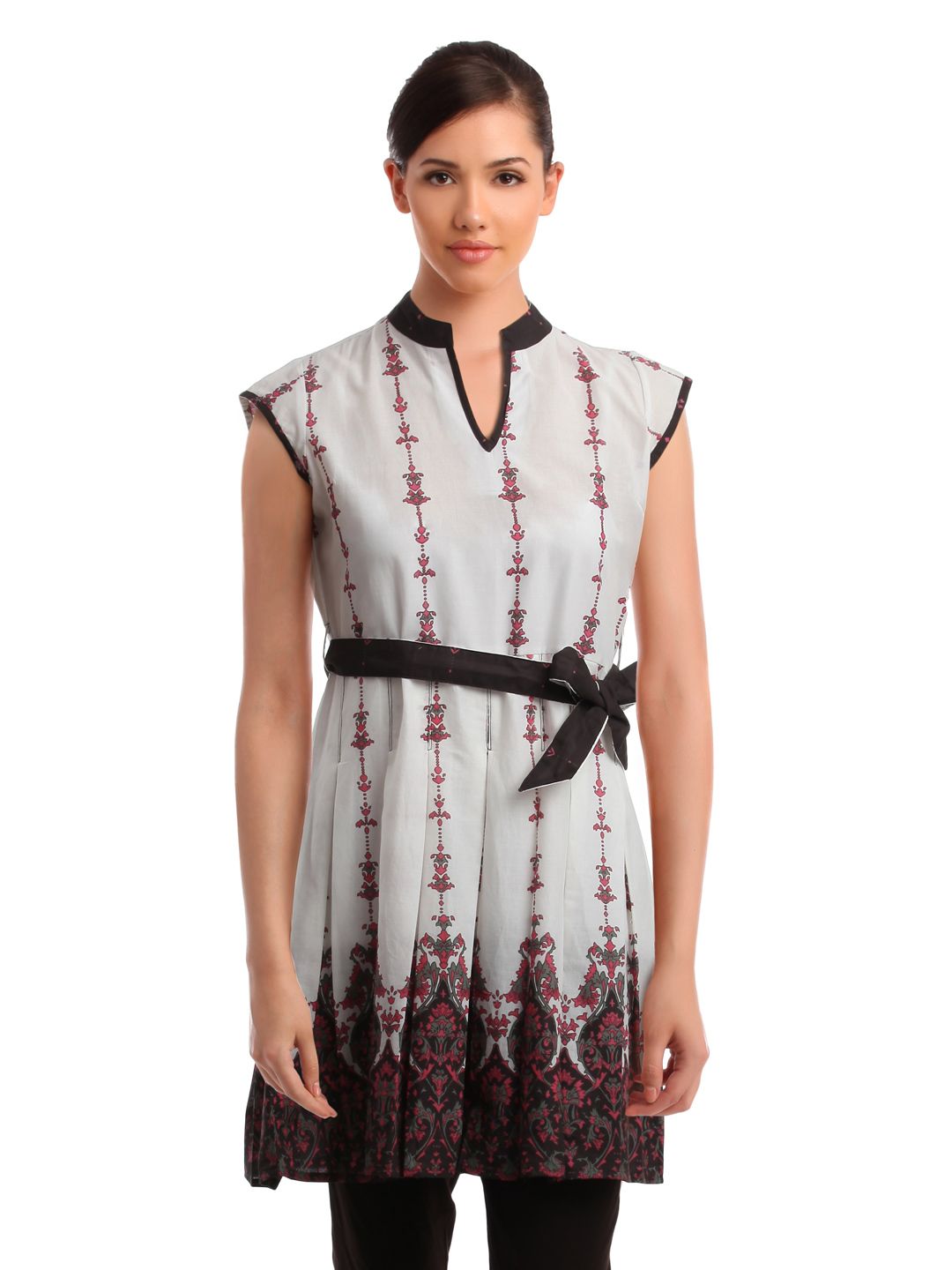 Ayaany Women Printed White Tunic