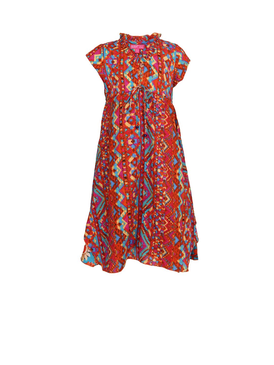 Buy BIBA Girls Orange Printed Dress 379 Apparel for Girls 200485