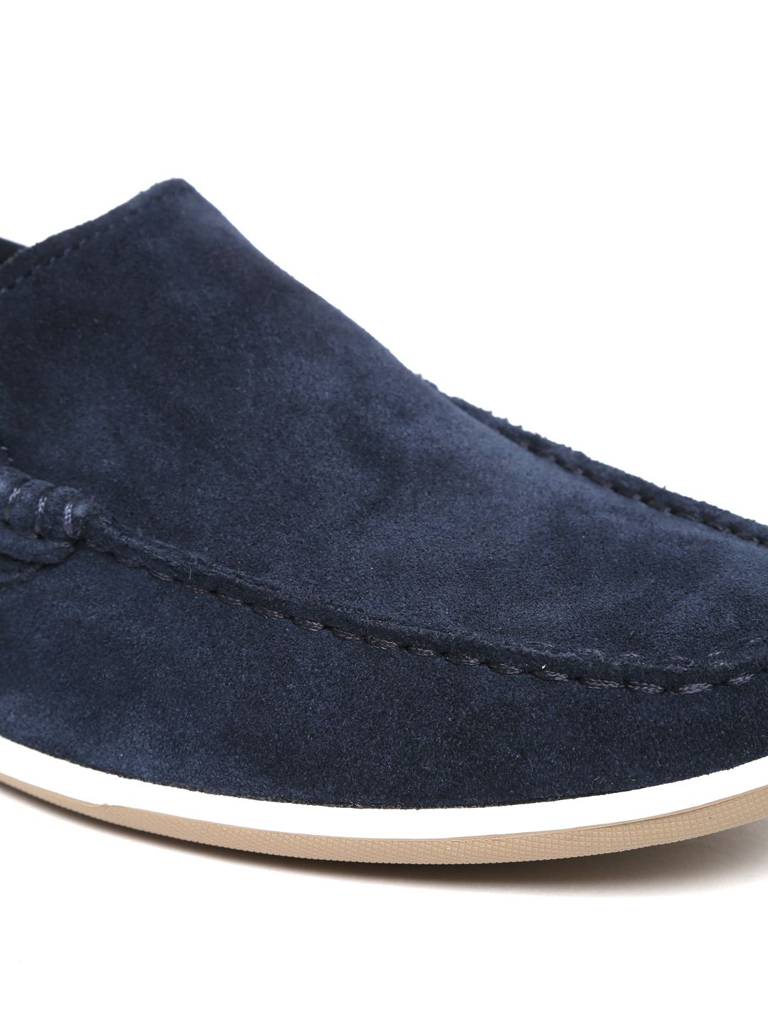 Buy Clarks Men Navy Blue Suede Loafers - Casual Shoes for  display picture 1