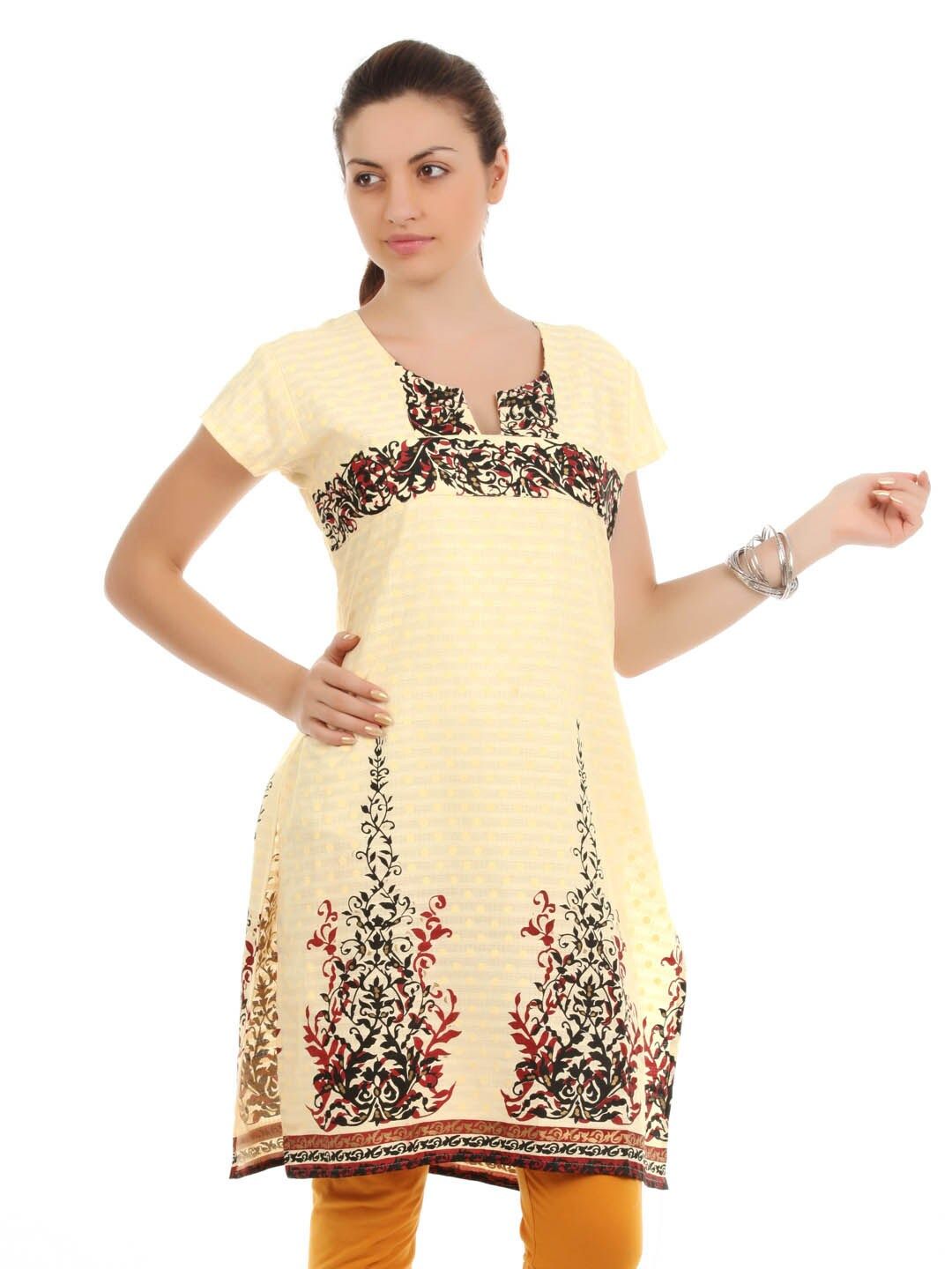 Diva Women Cream Kurta