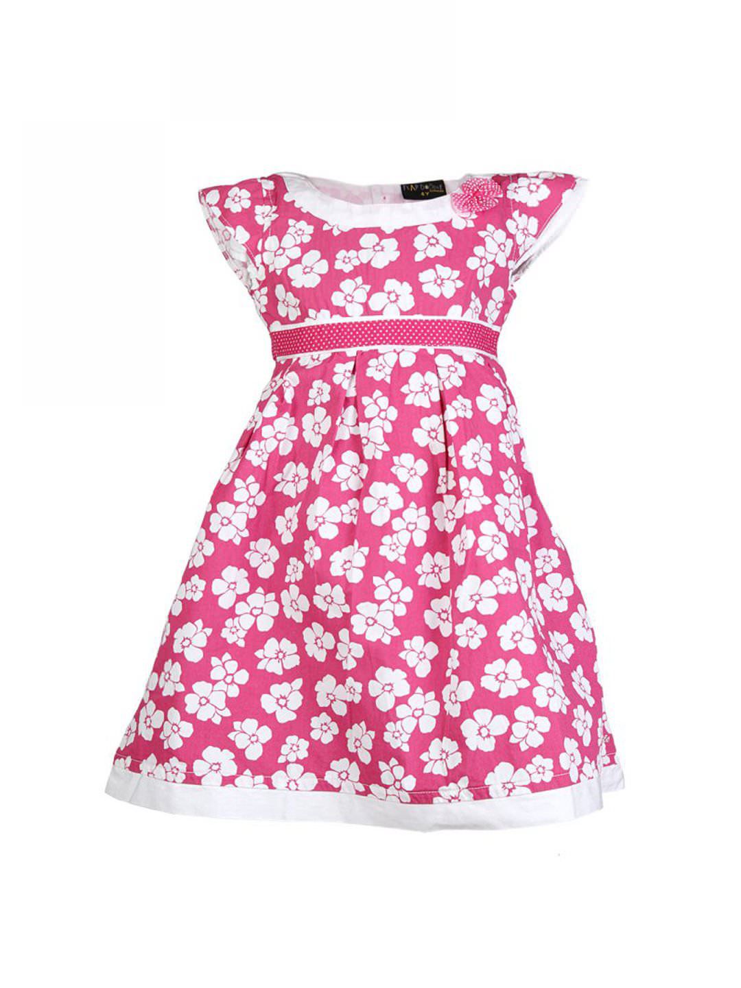 Doodle Kids Girl Printed Pink Dress