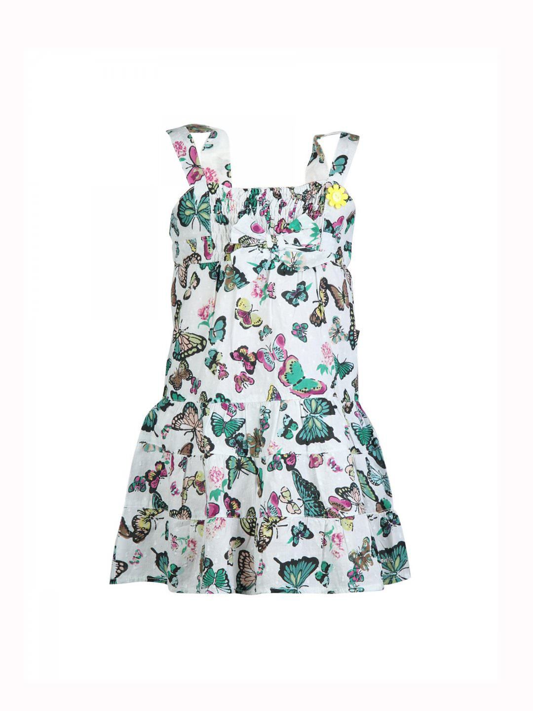 Doodle Kids Girl Printed White Dress