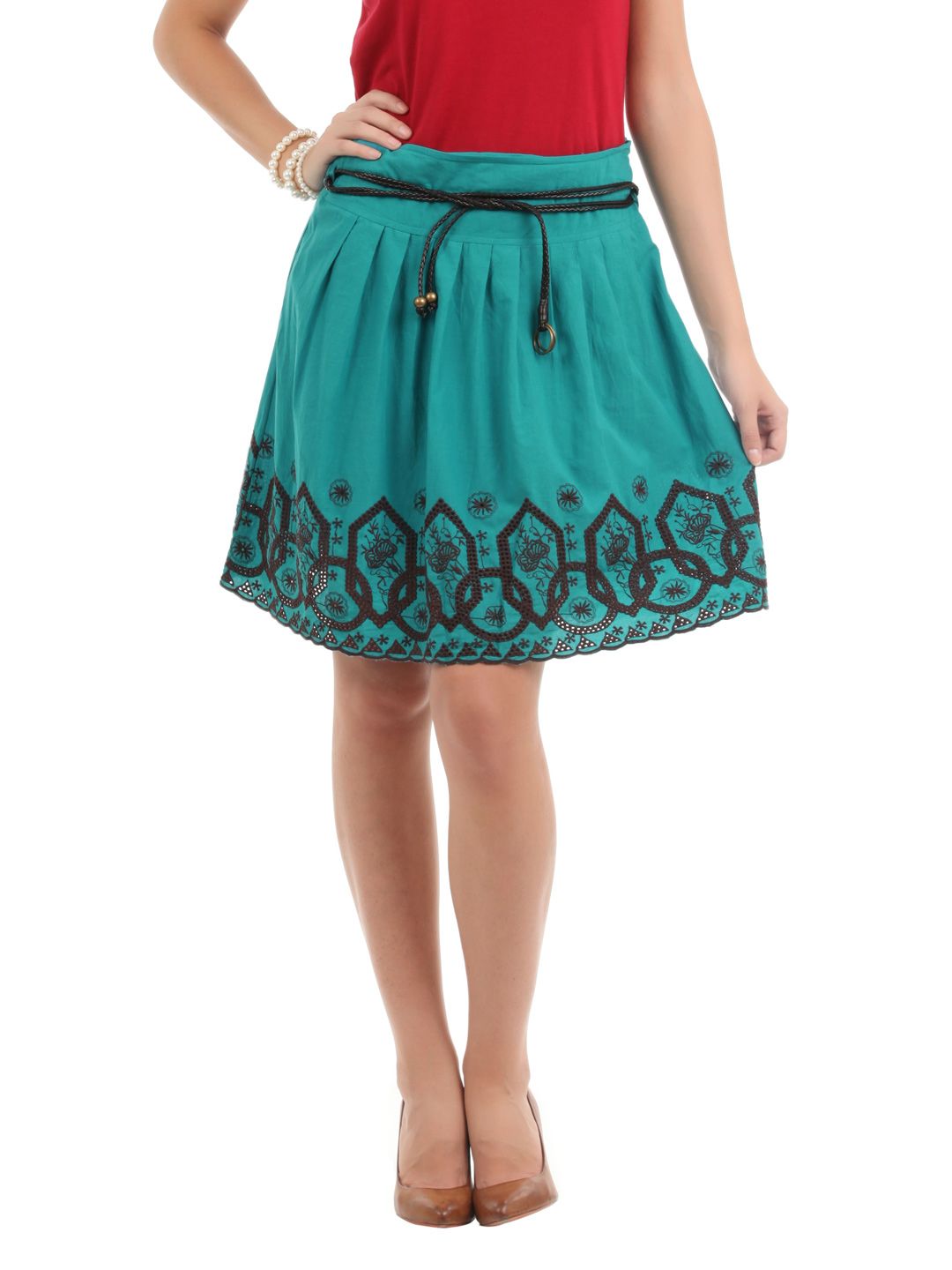 Elle Women Teal Skirt
