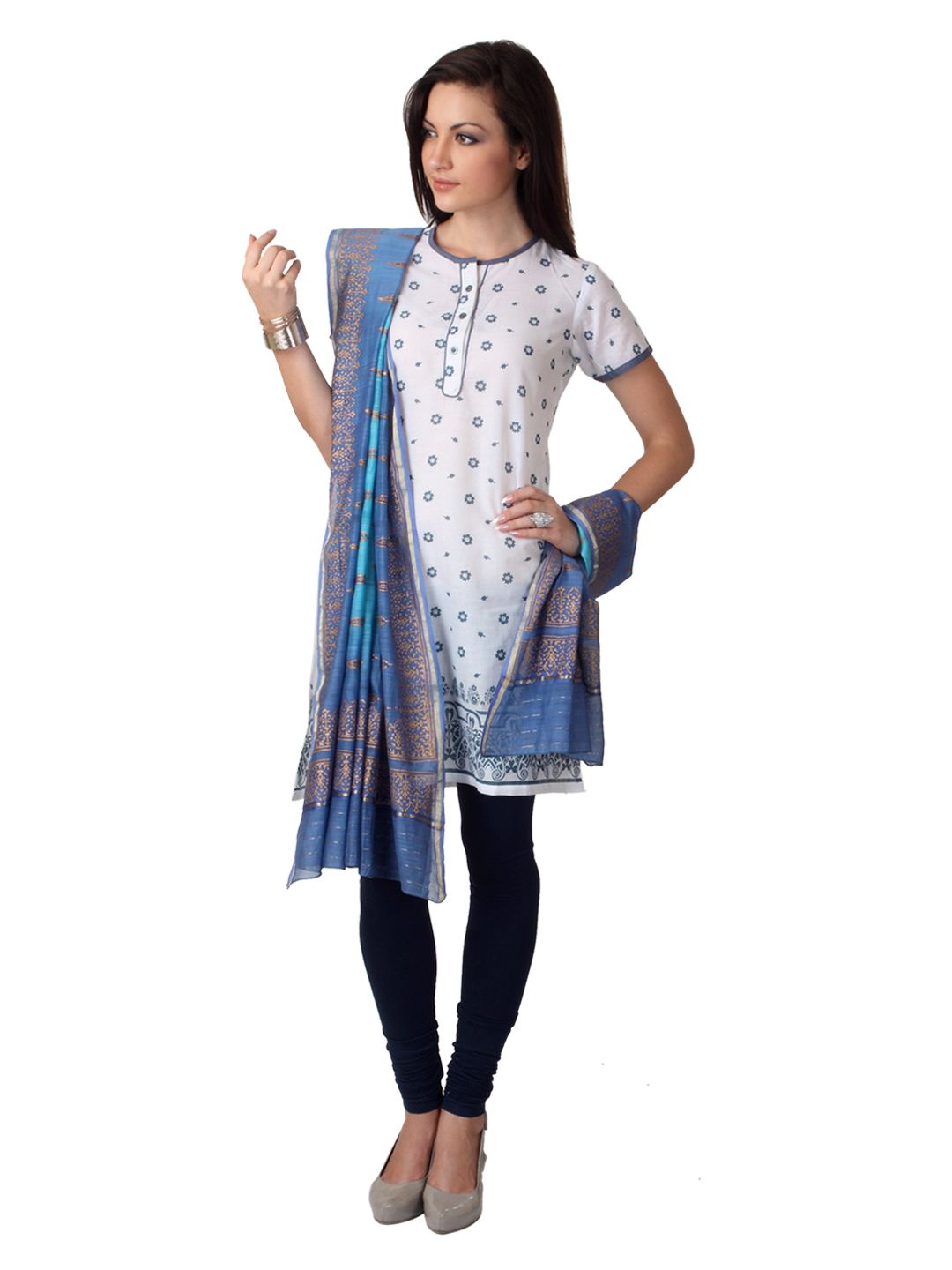Fabindia Women Blue Dupatta