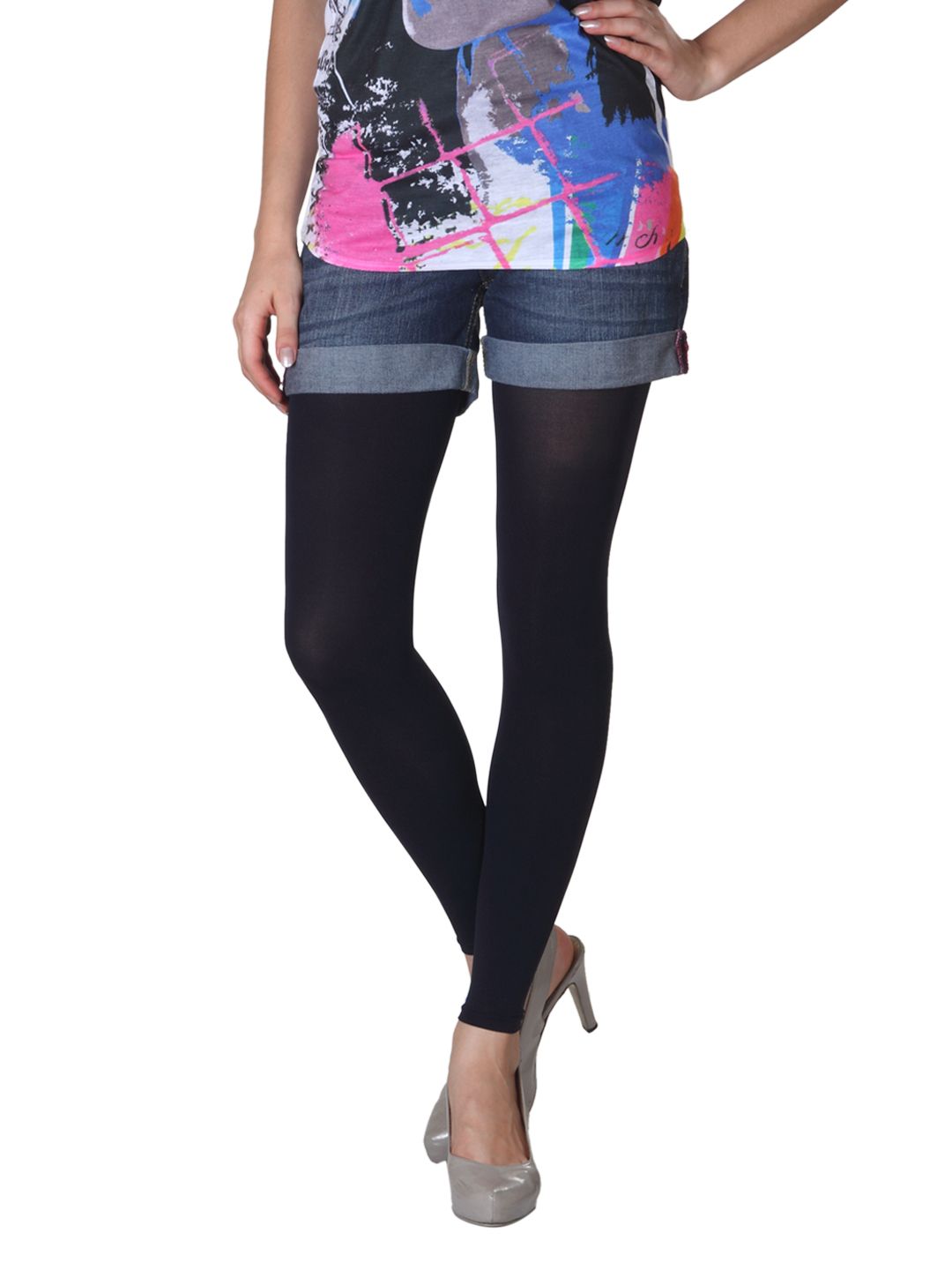 Femella Women Navy Blue Leggings