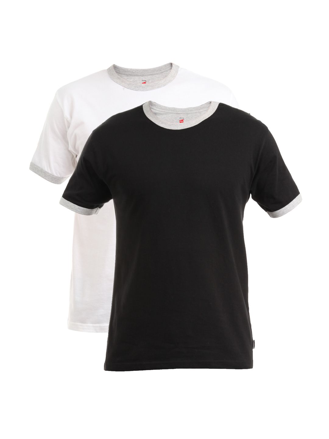 Hanes Men Pack of 2 Half Contrast Piping Ringer T-shirts