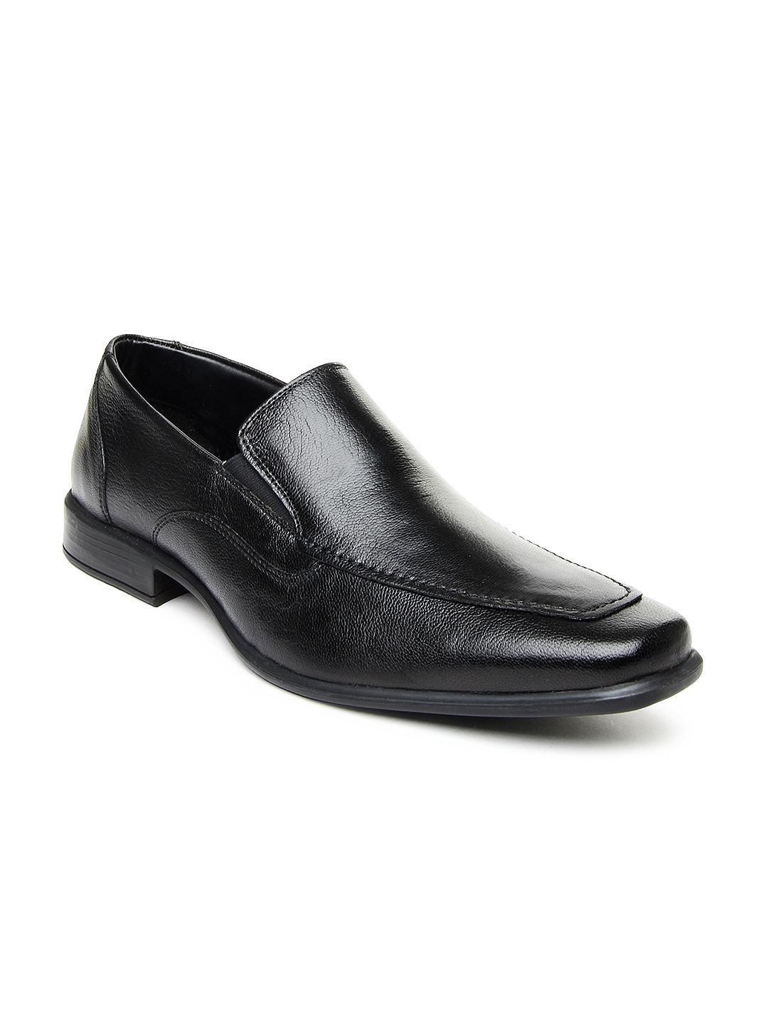 Buy Hush Puppies By Bata Men Black Leather Semiformal Shoes - 633 ...