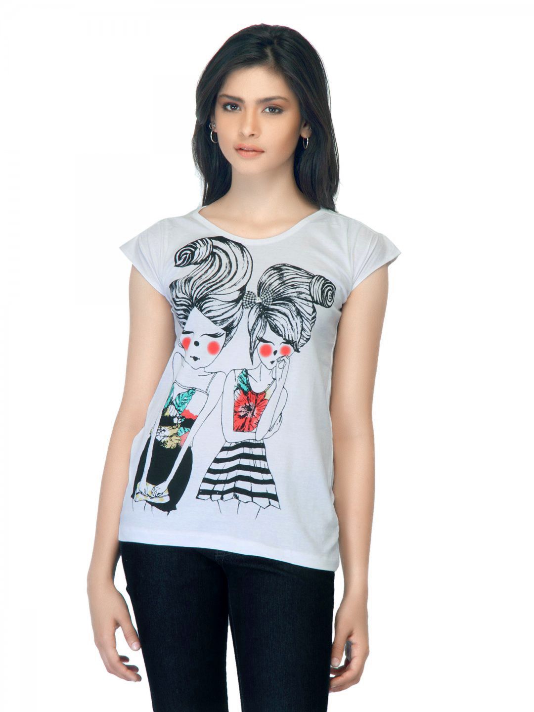 Jealous 21 Women Printed White Top