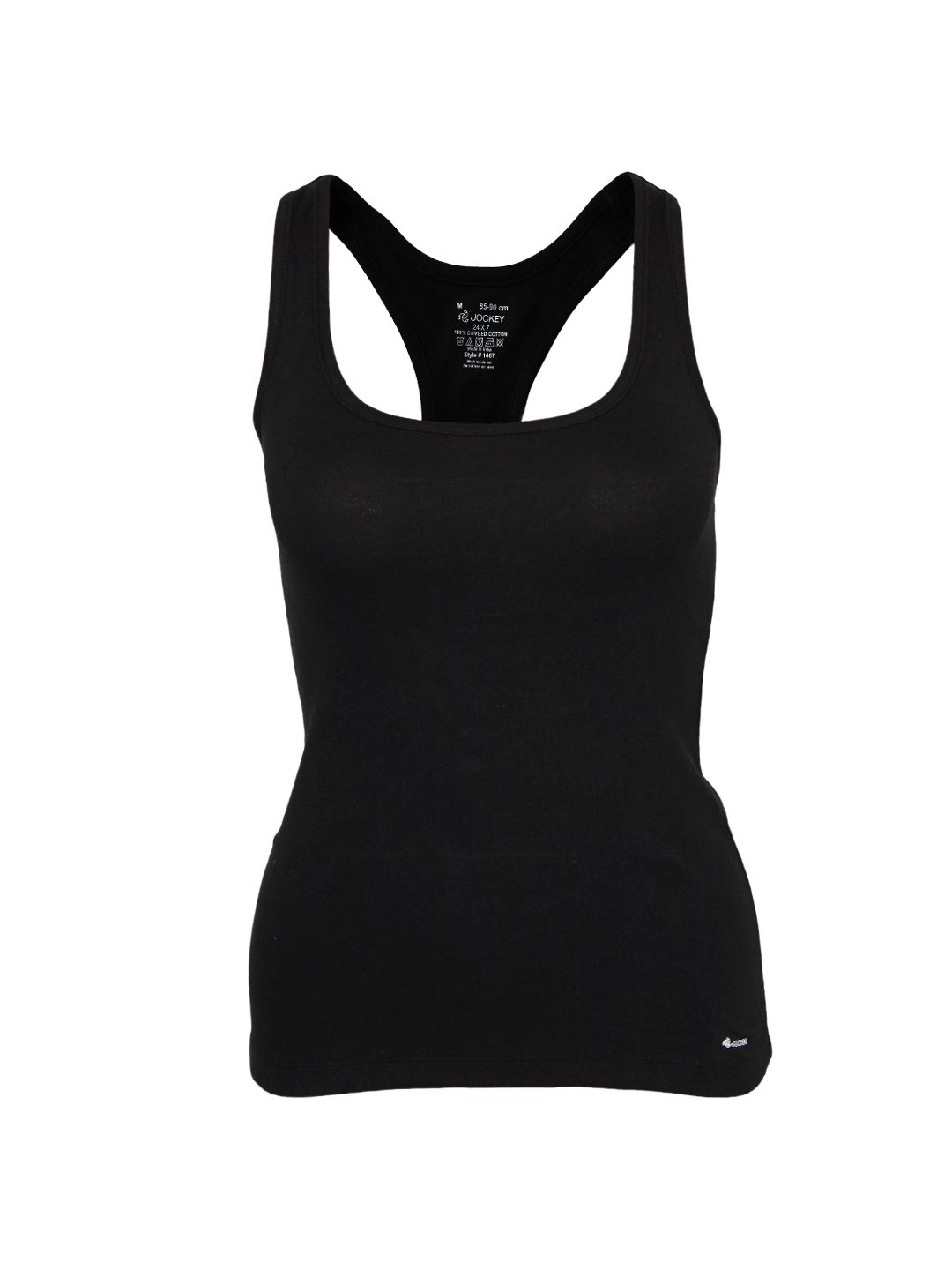 Jockey Women Black Racer Back Top