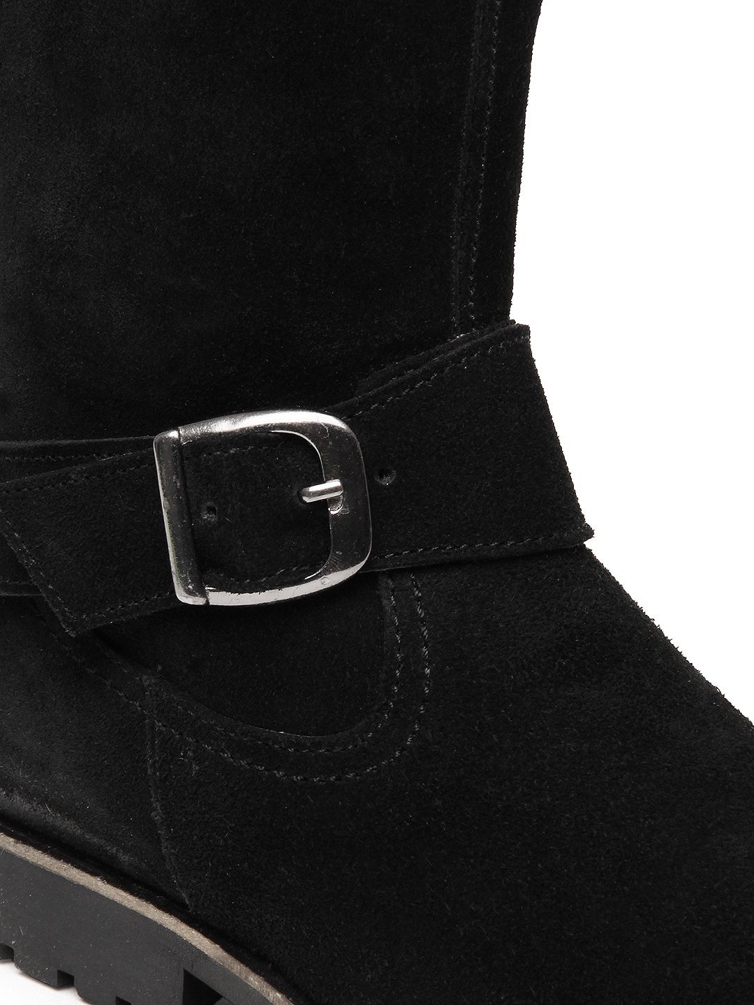 Buy La Briza Women Black Suede Boots - Boots for Women 198817 | Myntra