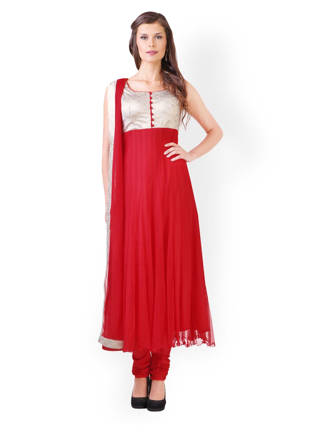 Buy Libas Women Red Churidar Kurta With Dupatta Churidar Kurta for Women Myntra