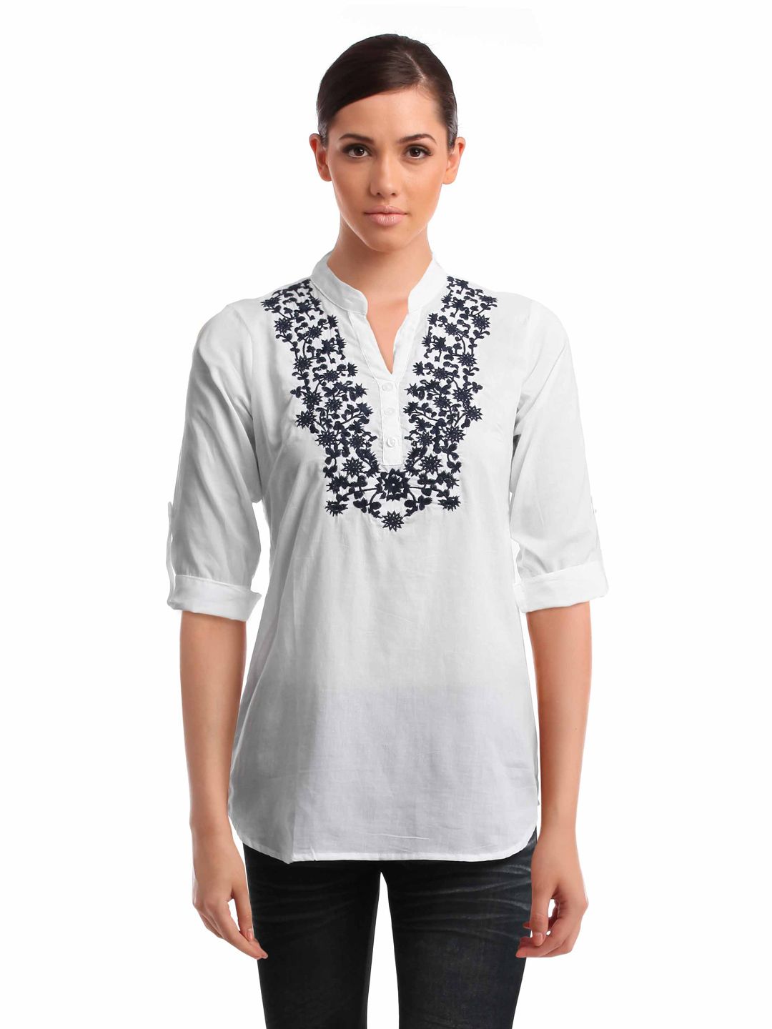 Mumbai Slang Women White Kurti
