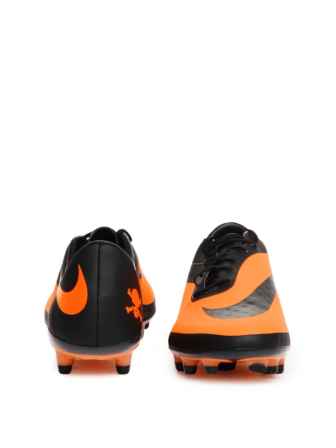 Buy Nike Men Black & Neon Orange Hypervenom Phatal FG Sports Shoes