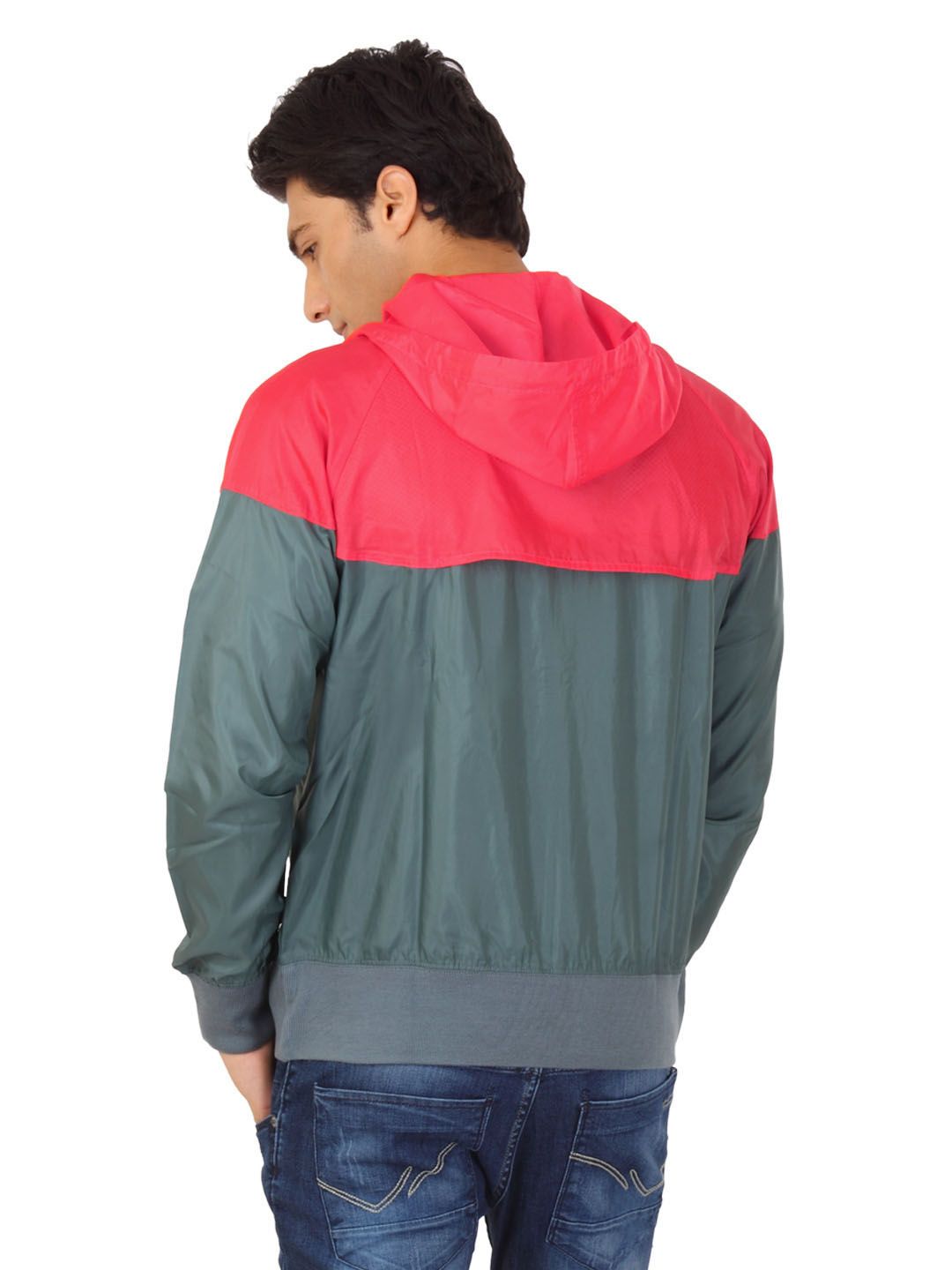 grey and red nike jacket