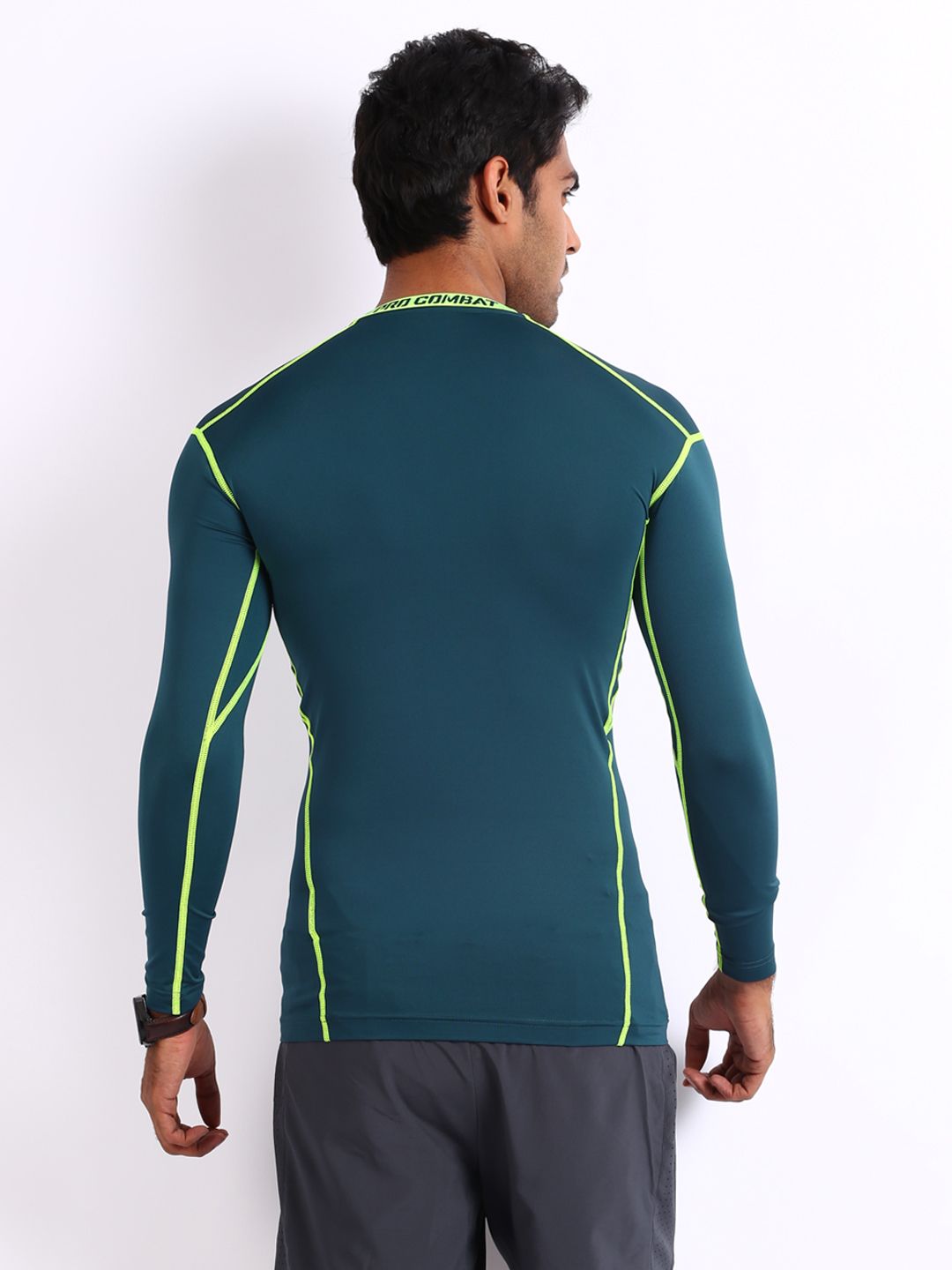 green nike compression shirt