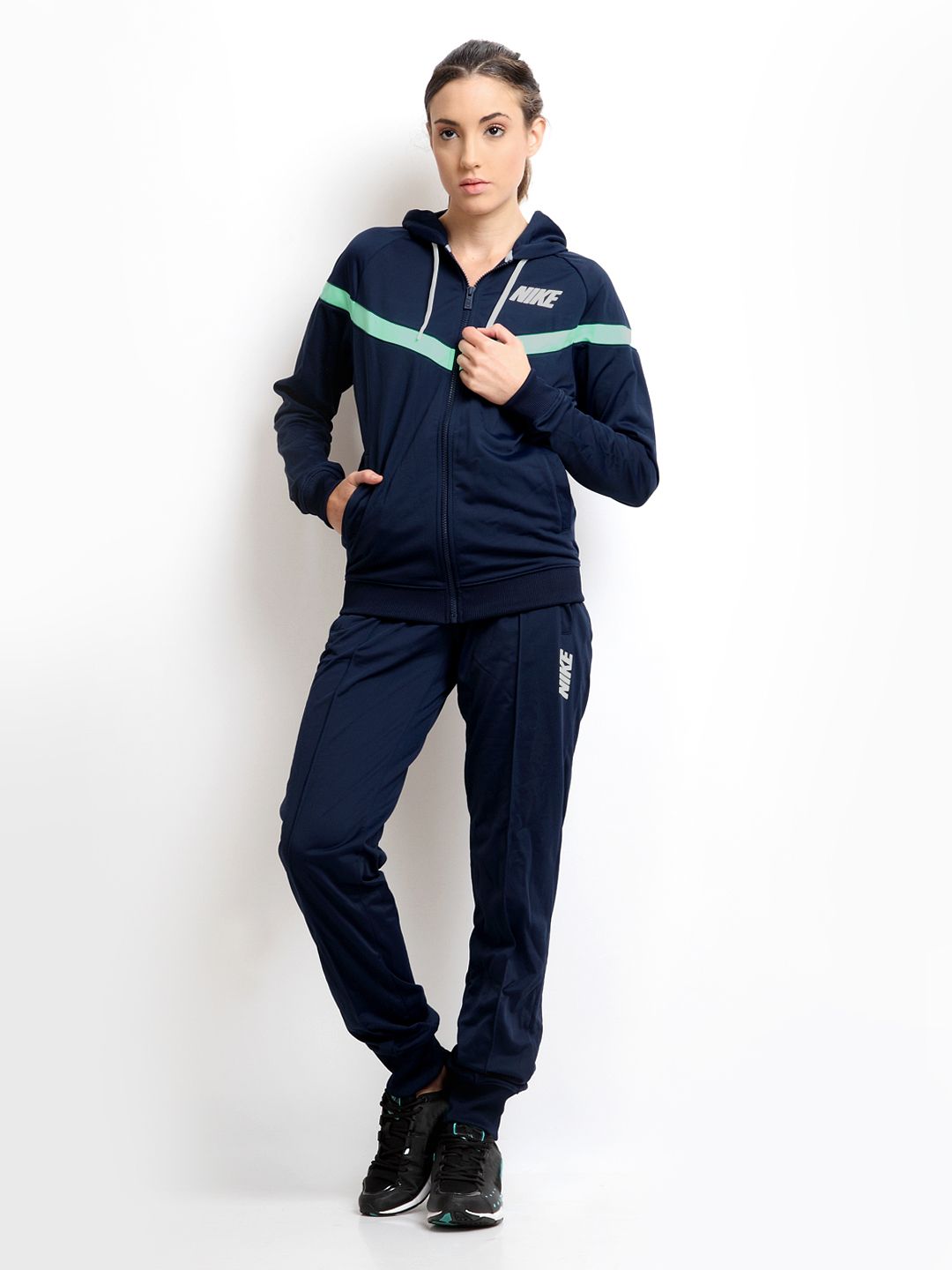 nike navy tracksuit womens