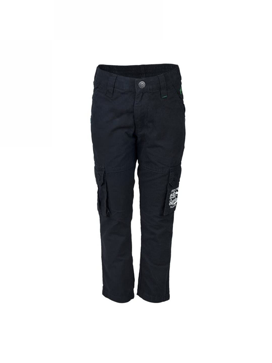 Palm Tree Kids Boy Solid Navy Blue Trousers