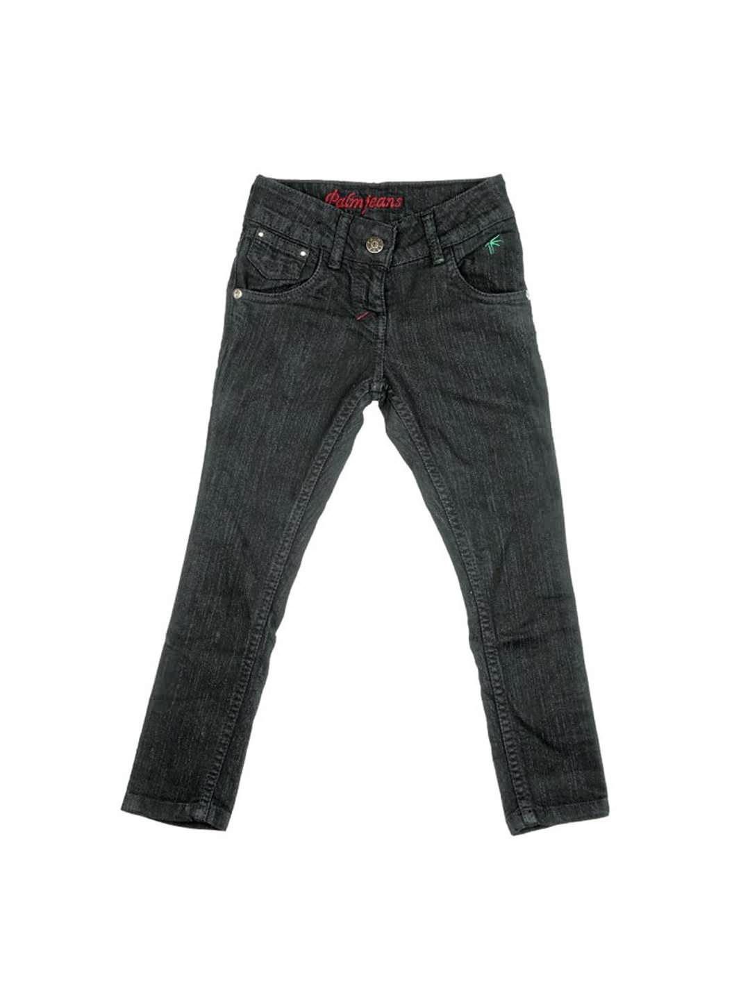 Palm Tree Kids Girl Washed Black Jeans