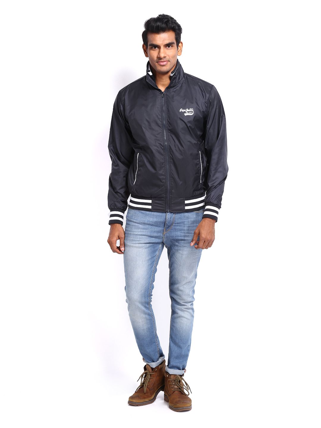 Buy Pepe Jeans Men Navy Windsheeter Jacket - Jackets for Men
