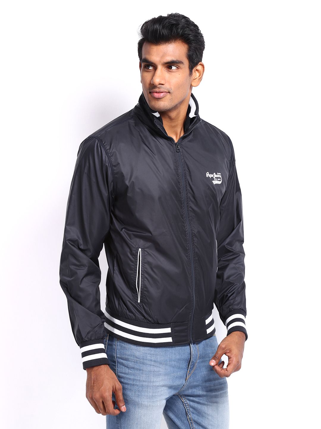 Buy Pepe Jeans Men Navy Windsheeter Jacket - Jackets for Men