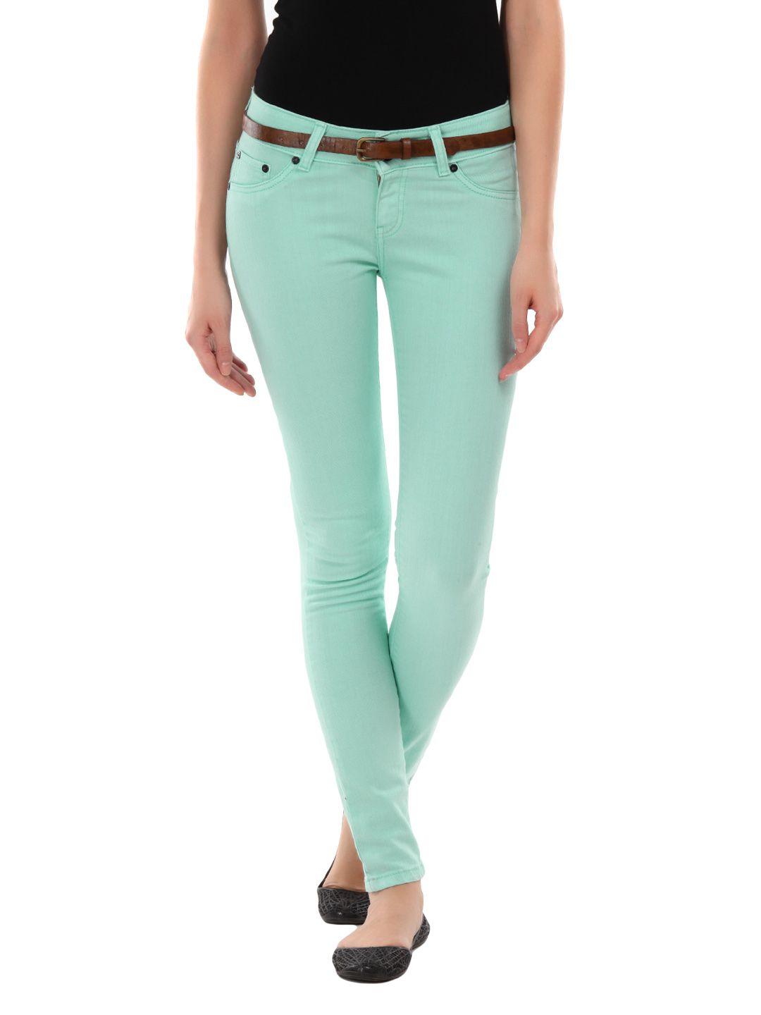 mint green jeggings