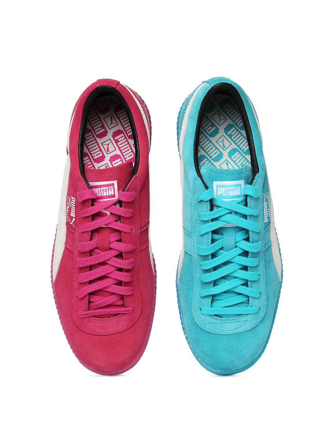 puma suede pink and blue