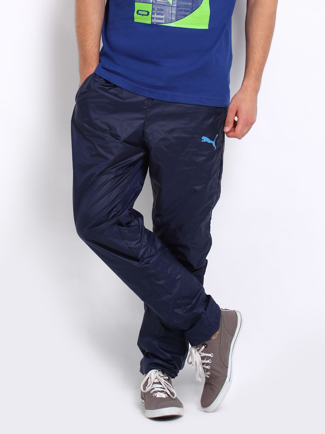 puma track pants blue