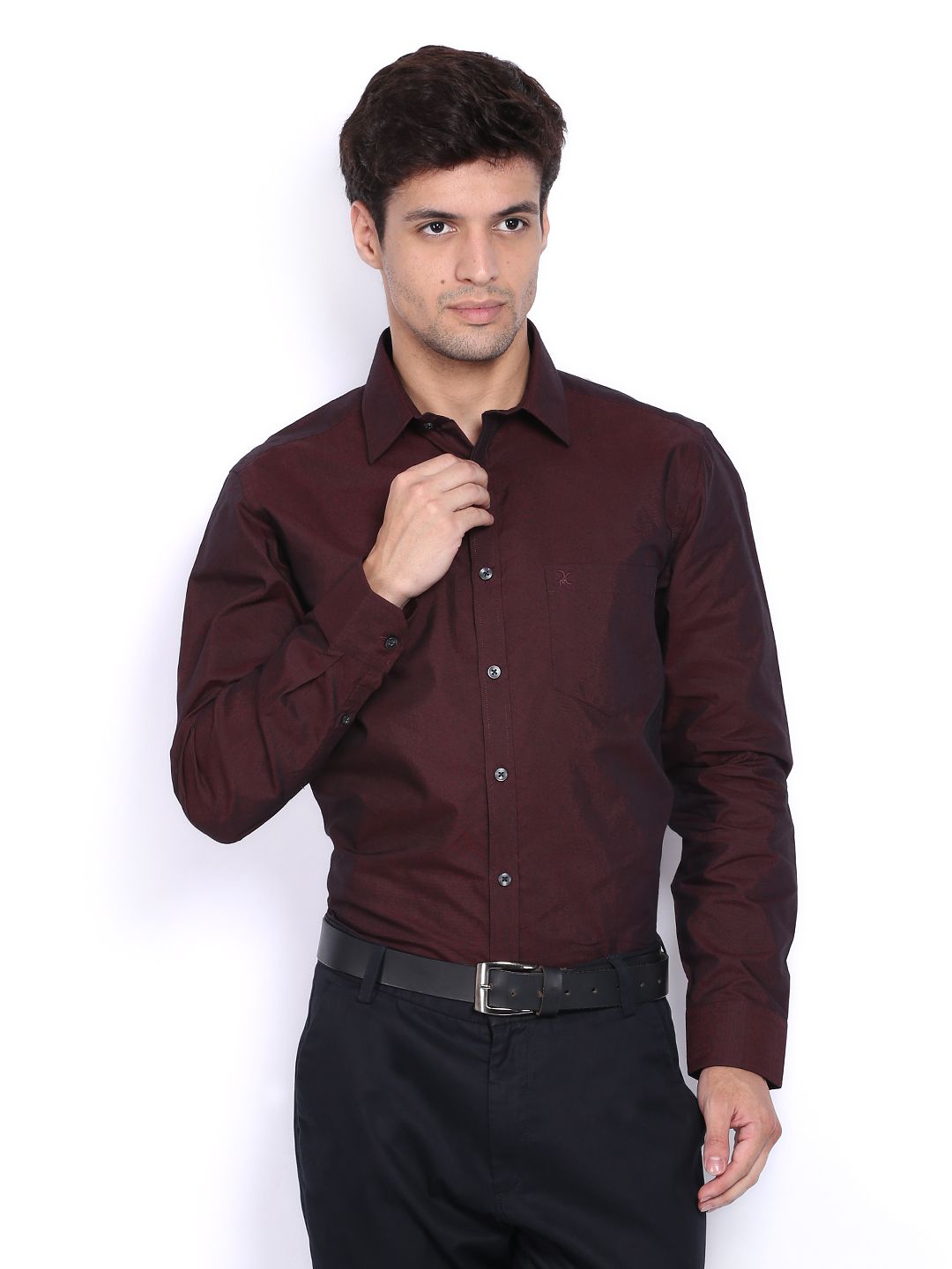 maroon dress shirt