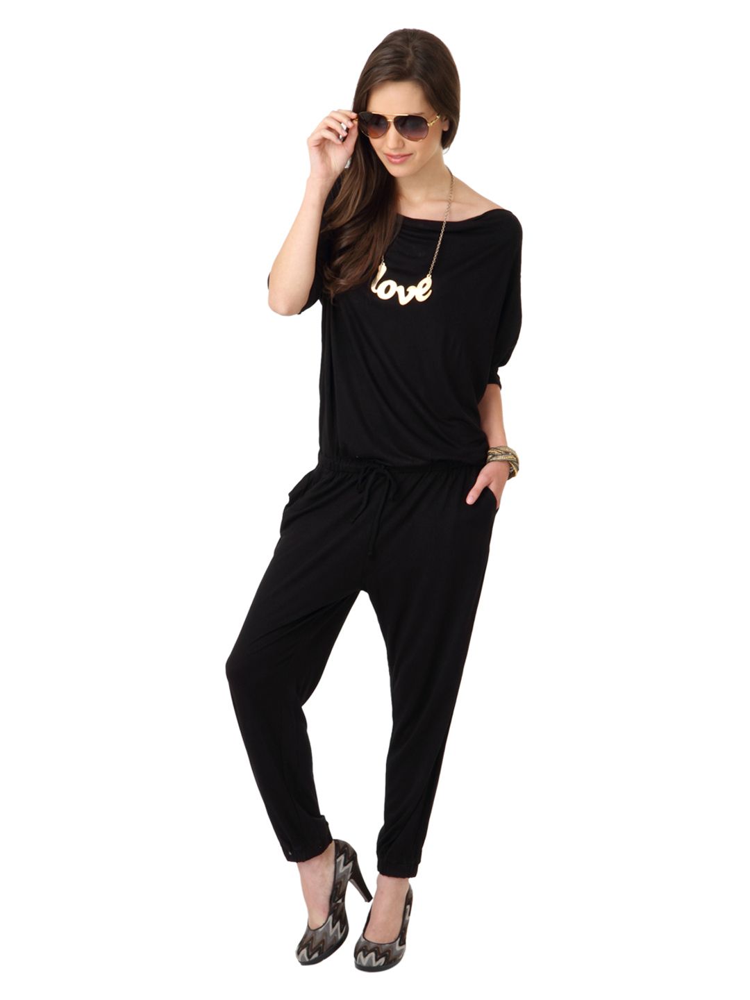 United Colors of Benetton Women Black Jumpsuit