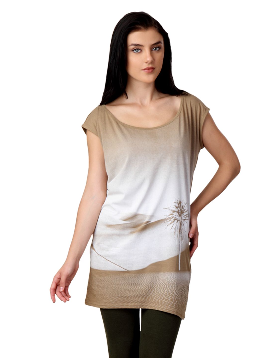 United Colors of Benetton Women Khaki Tunic