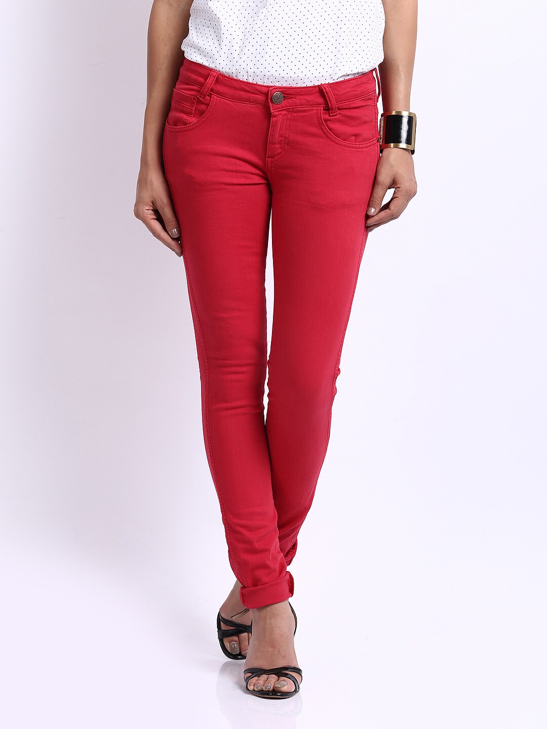 Wrangler Women Red Molly Super Slim Fit Jeans