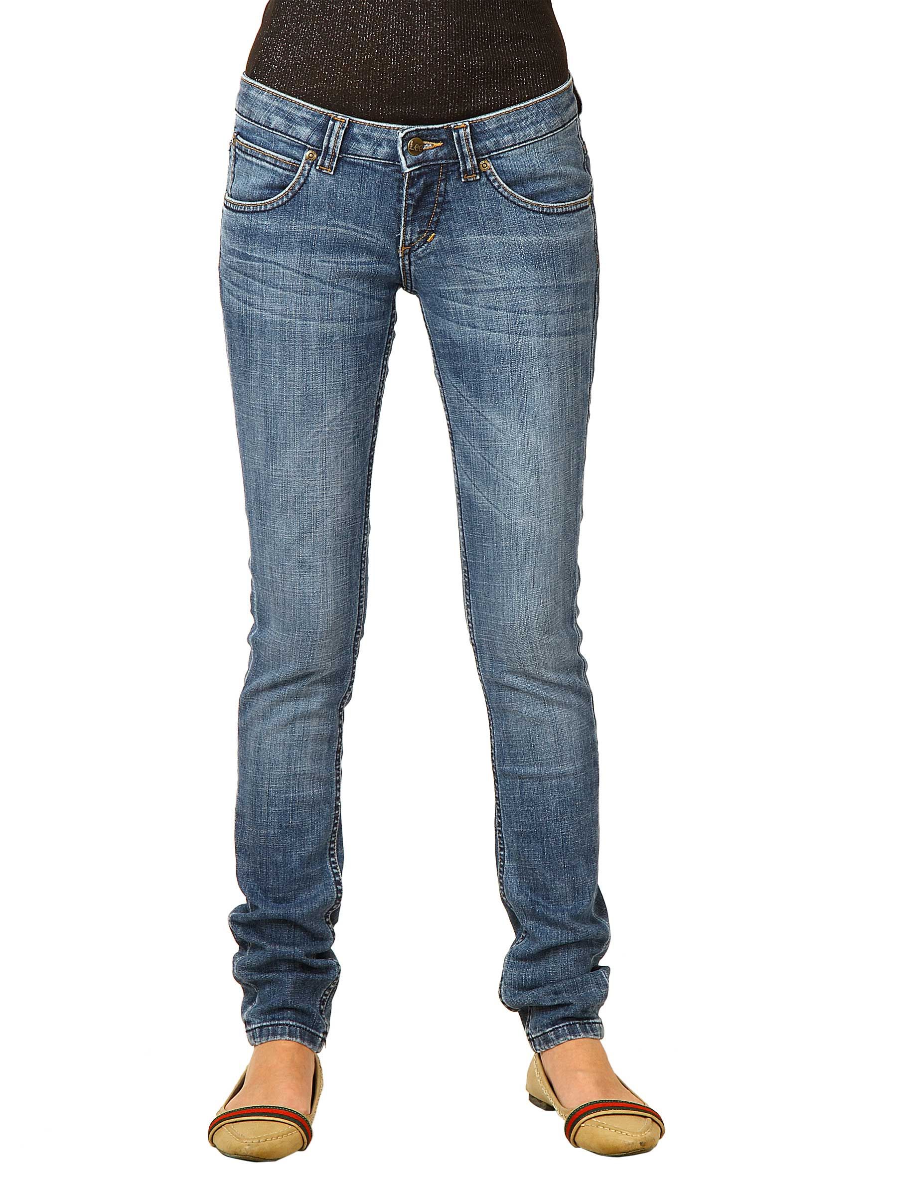 Lee Women Mid Stone Blue Maxi Fit Jeans