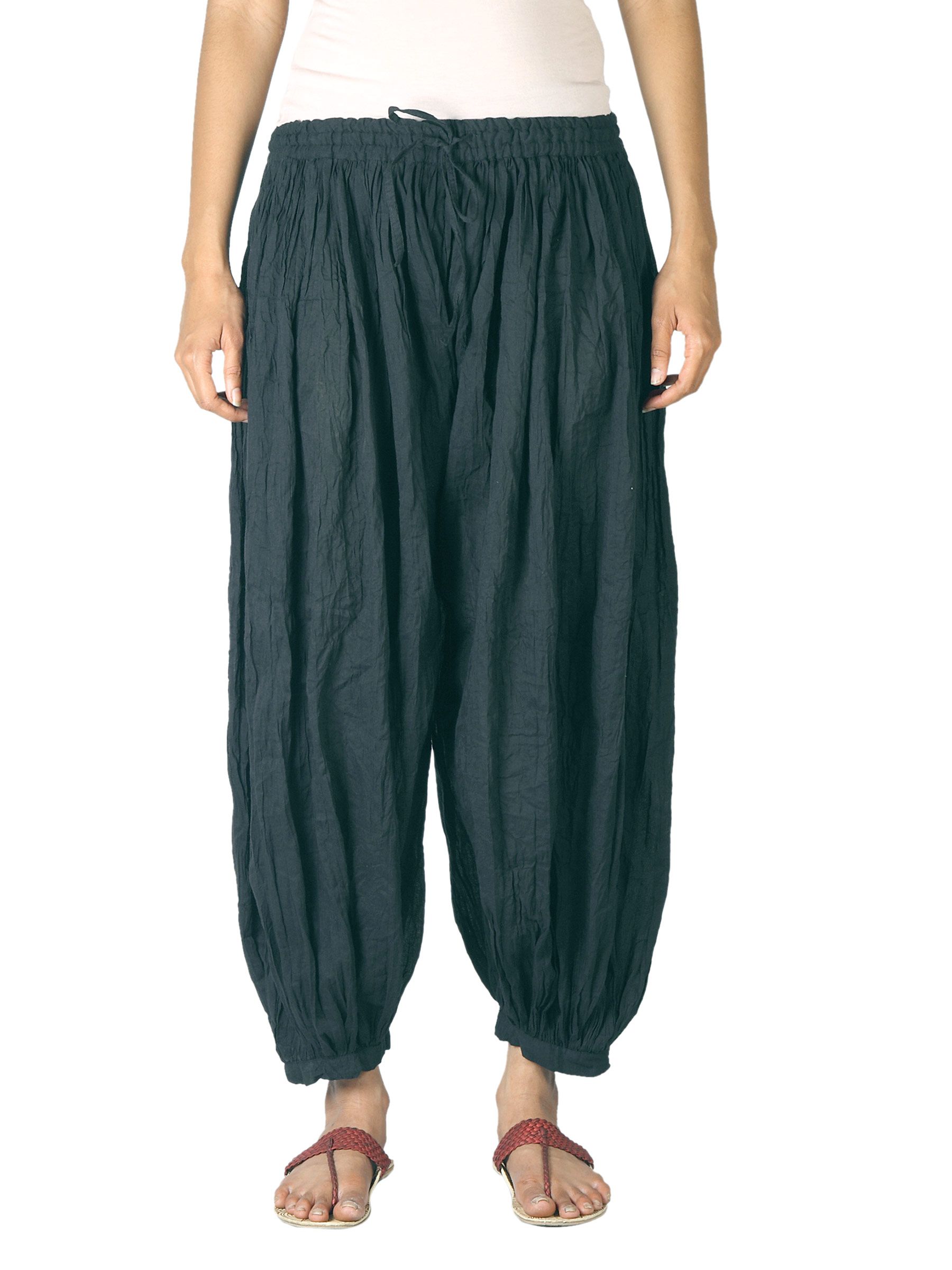 Fabindia Women Black Harem Pants