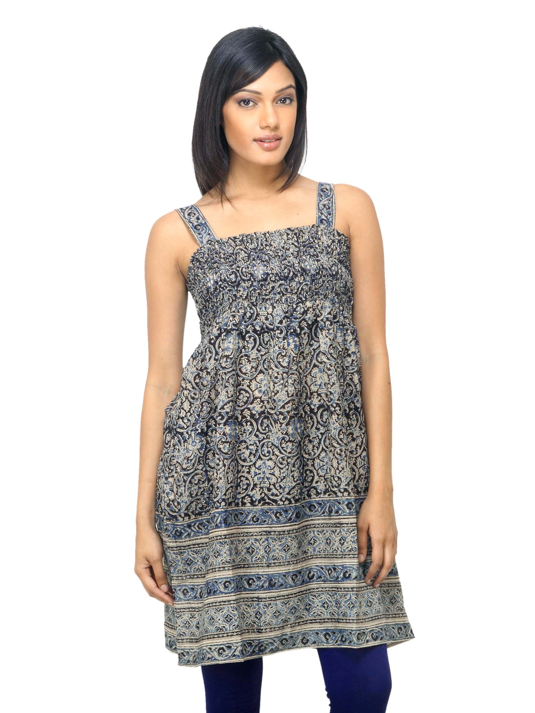 Fabindia Women Black Kalamkari Tunic