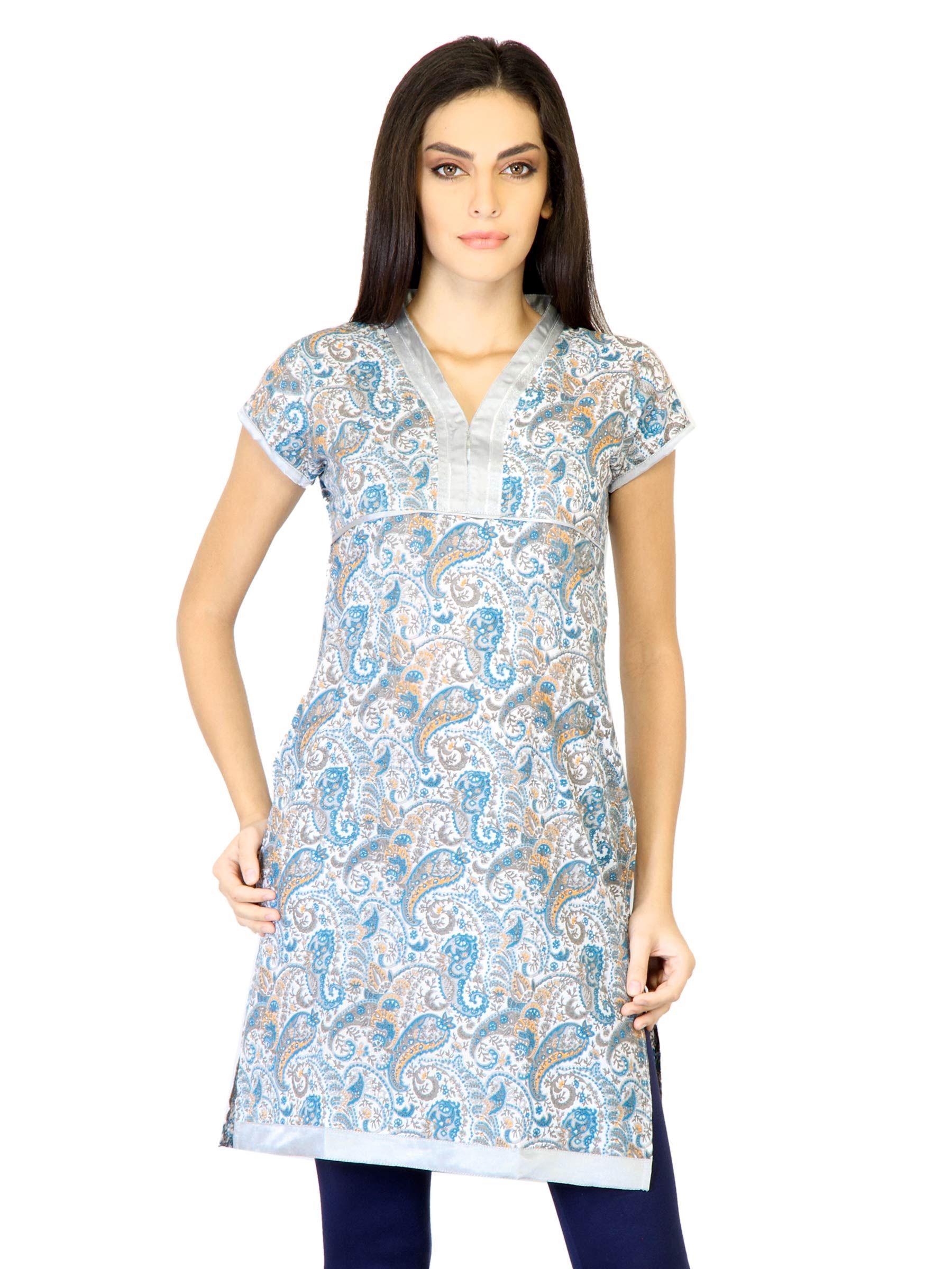 Vishudh Women Blue Printed Kurta