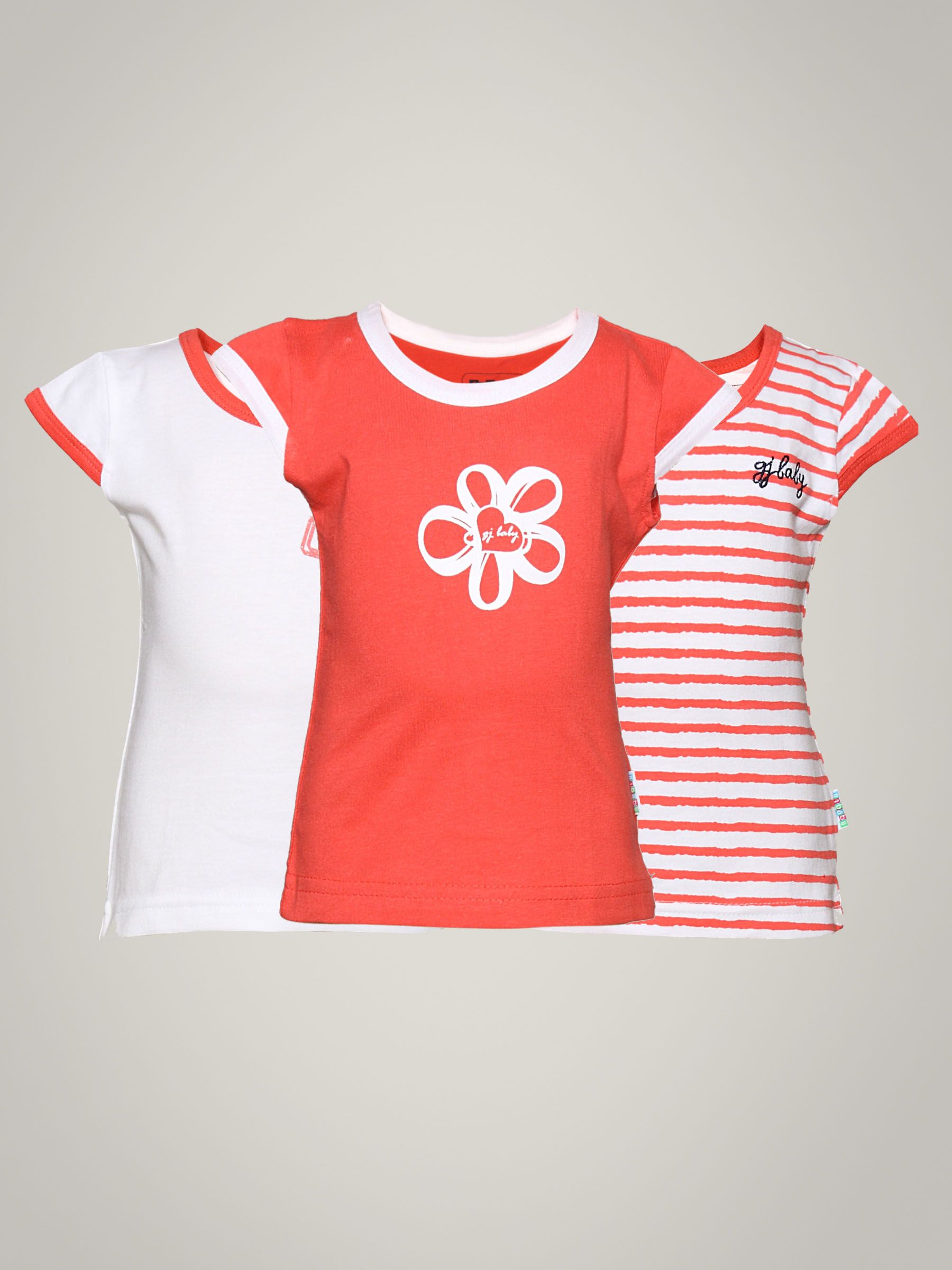 Gini and Jony Girl's Viona Pack of 3 Tee Kidswear