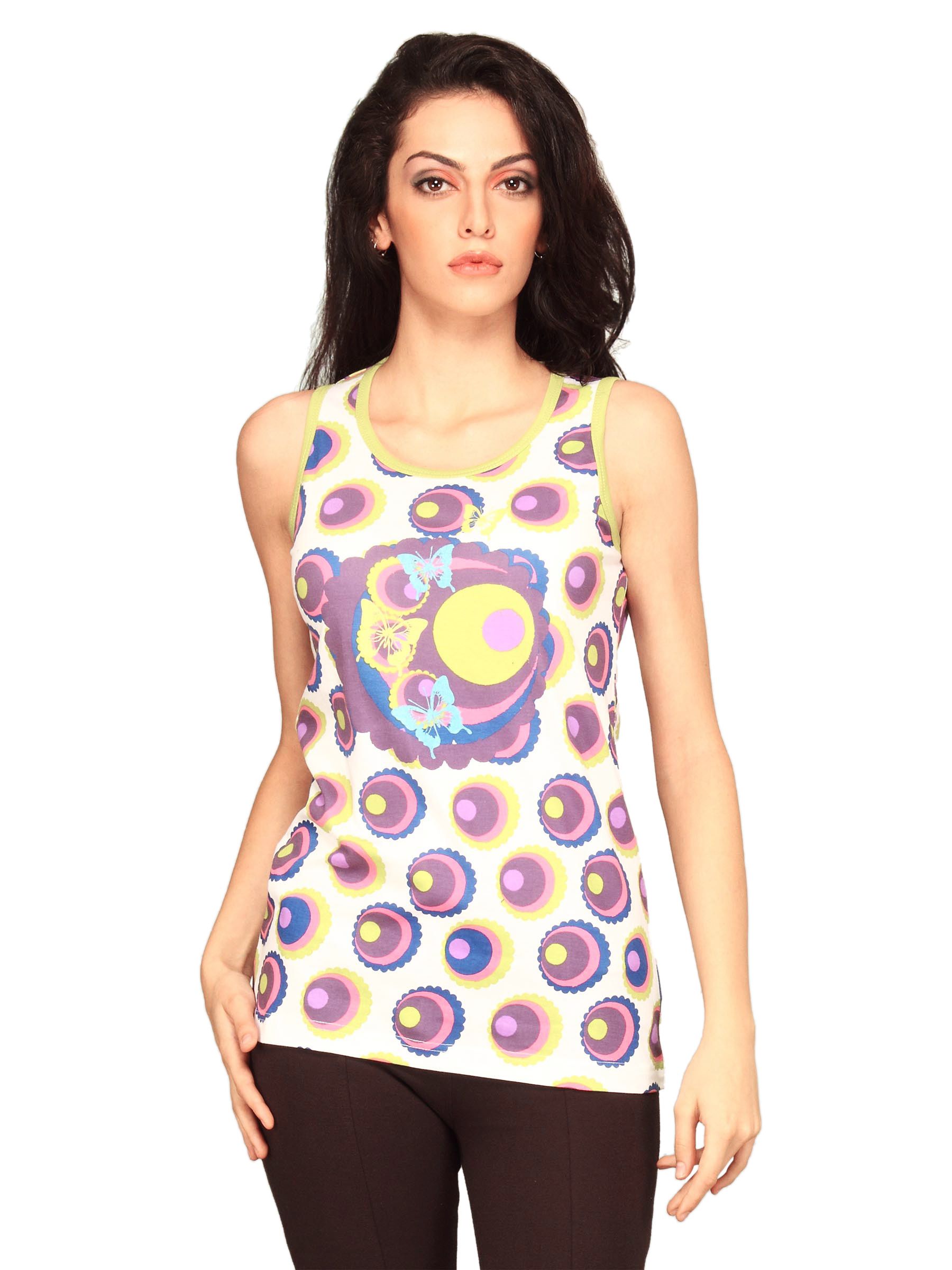 Jealous 21 Women White Sleeveless Top