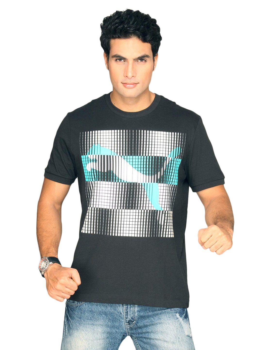 Puma Men's Summer Graphic Black T-shirt
