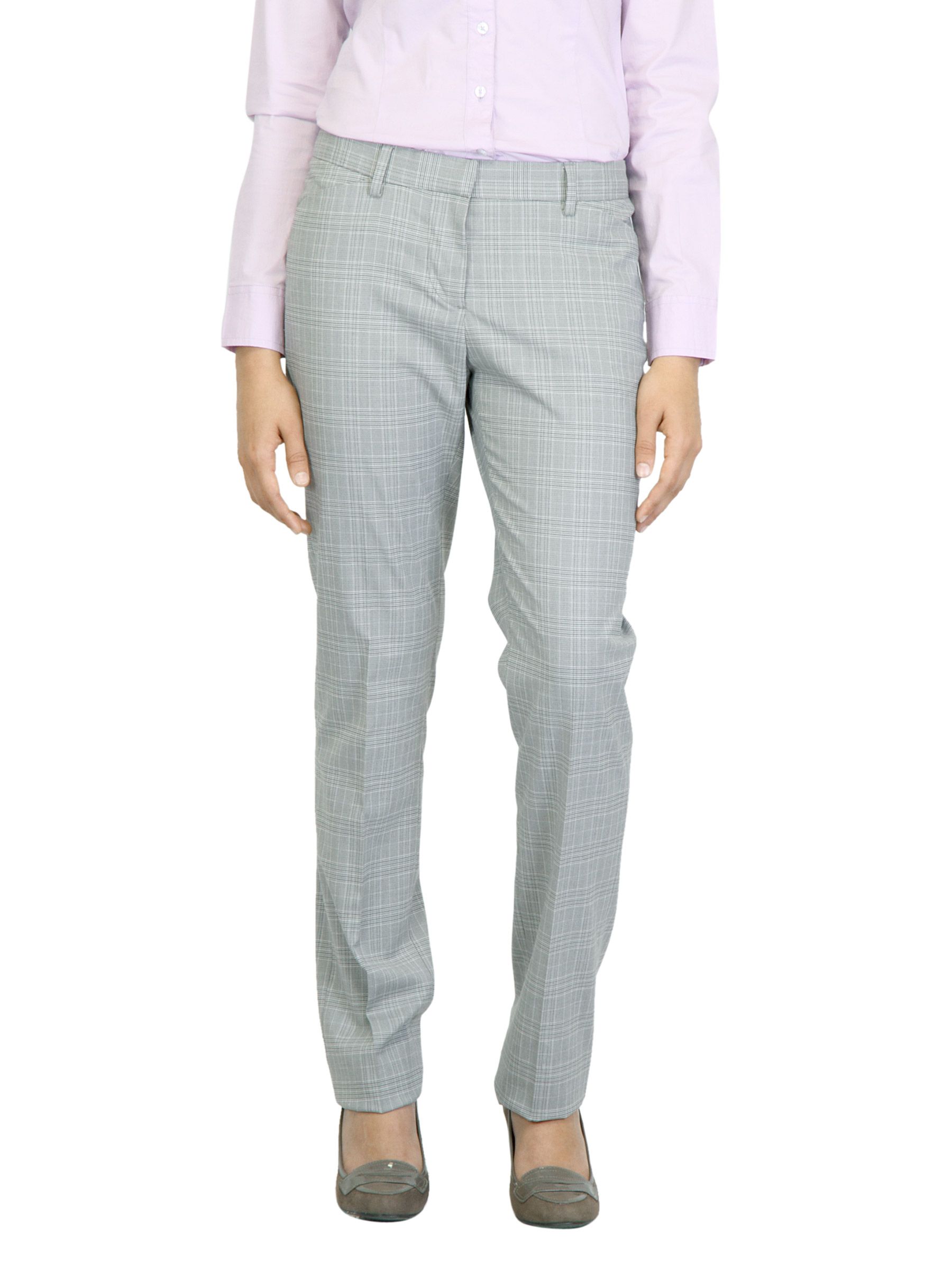 Arrow Woman Check Grey Trousers
