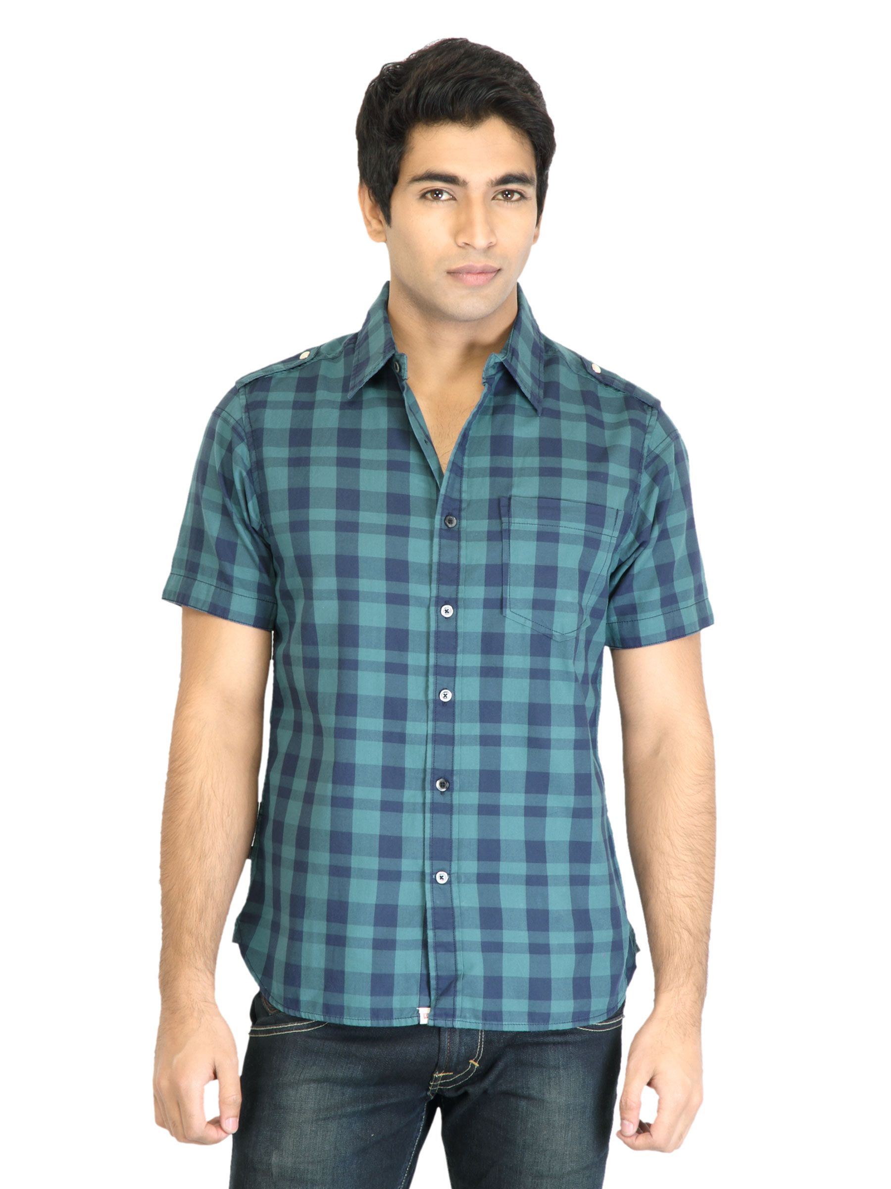 Levis Men Check Navy Blue Shirts