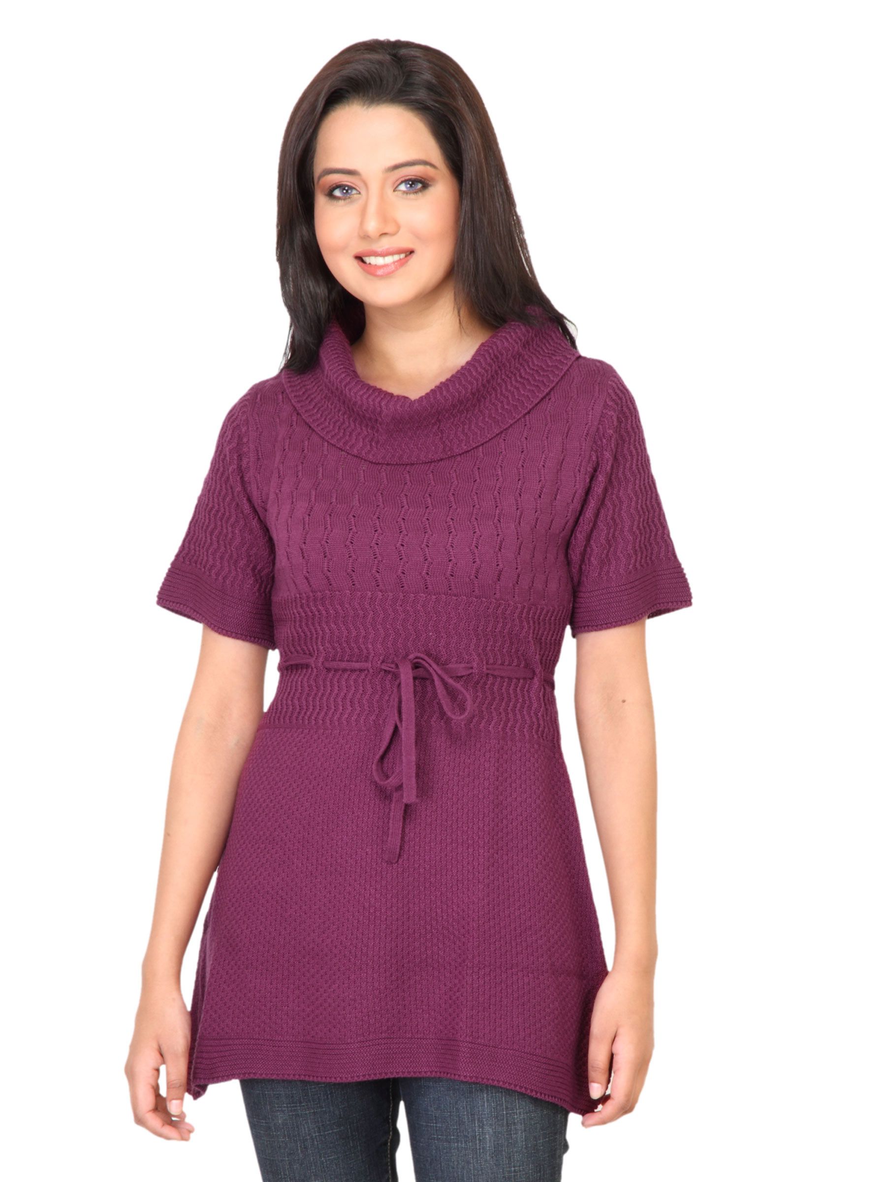 Jealous 21 Women Solid Magenta Sweater