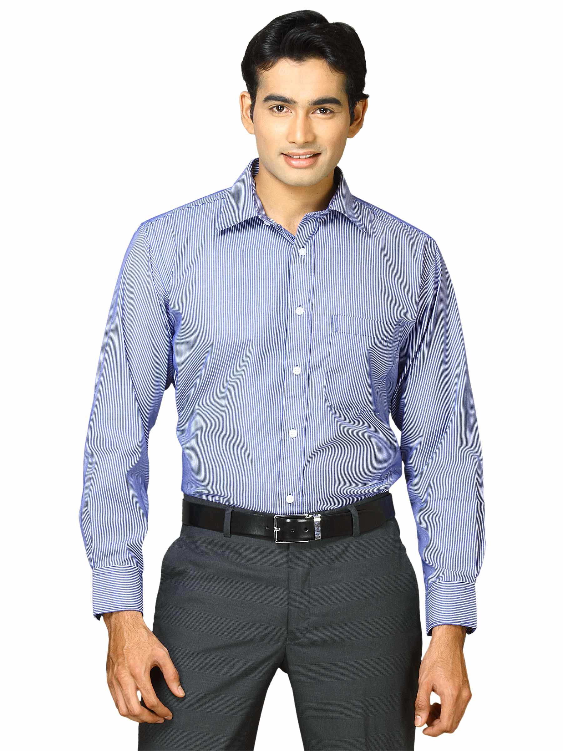 John Miller Men Blue stripes Shirts