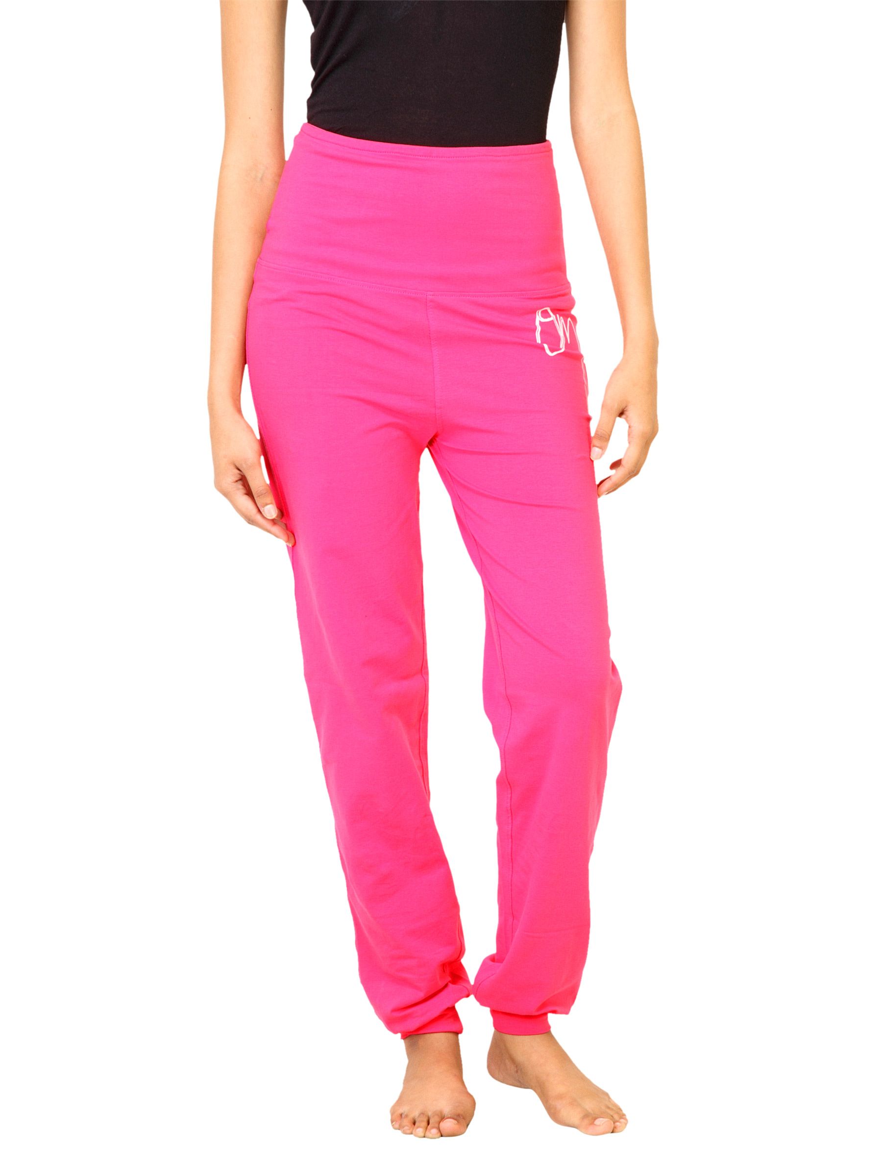 Urban Yoga Women Solid Pink Track Pants