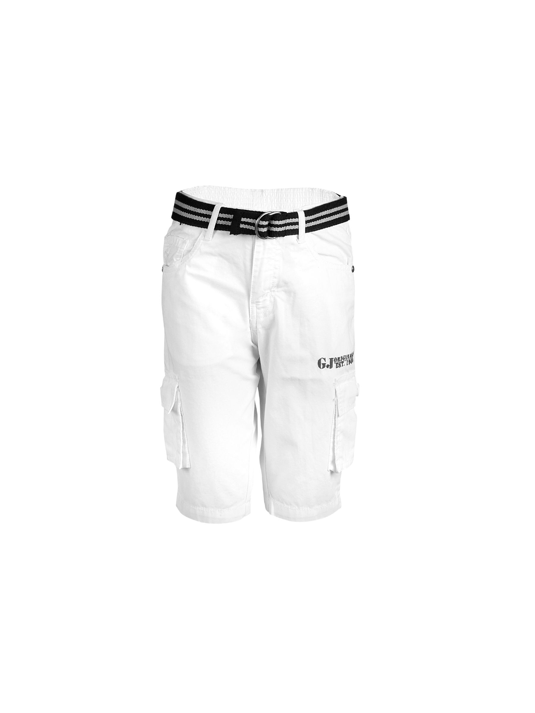 Gini and Jony Men Solid White Shorts