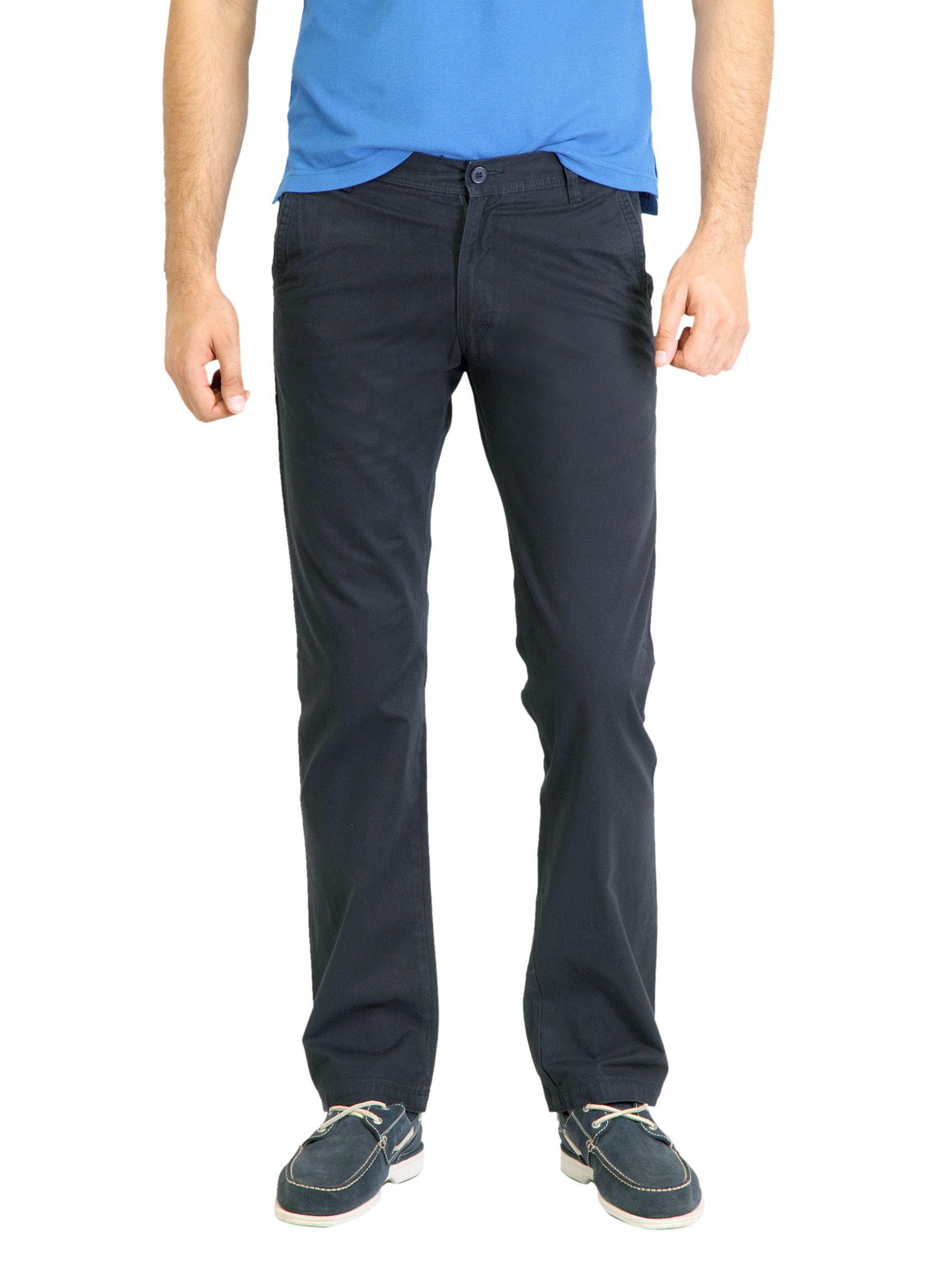 Highlander Men Solid Navy Blue Trouser