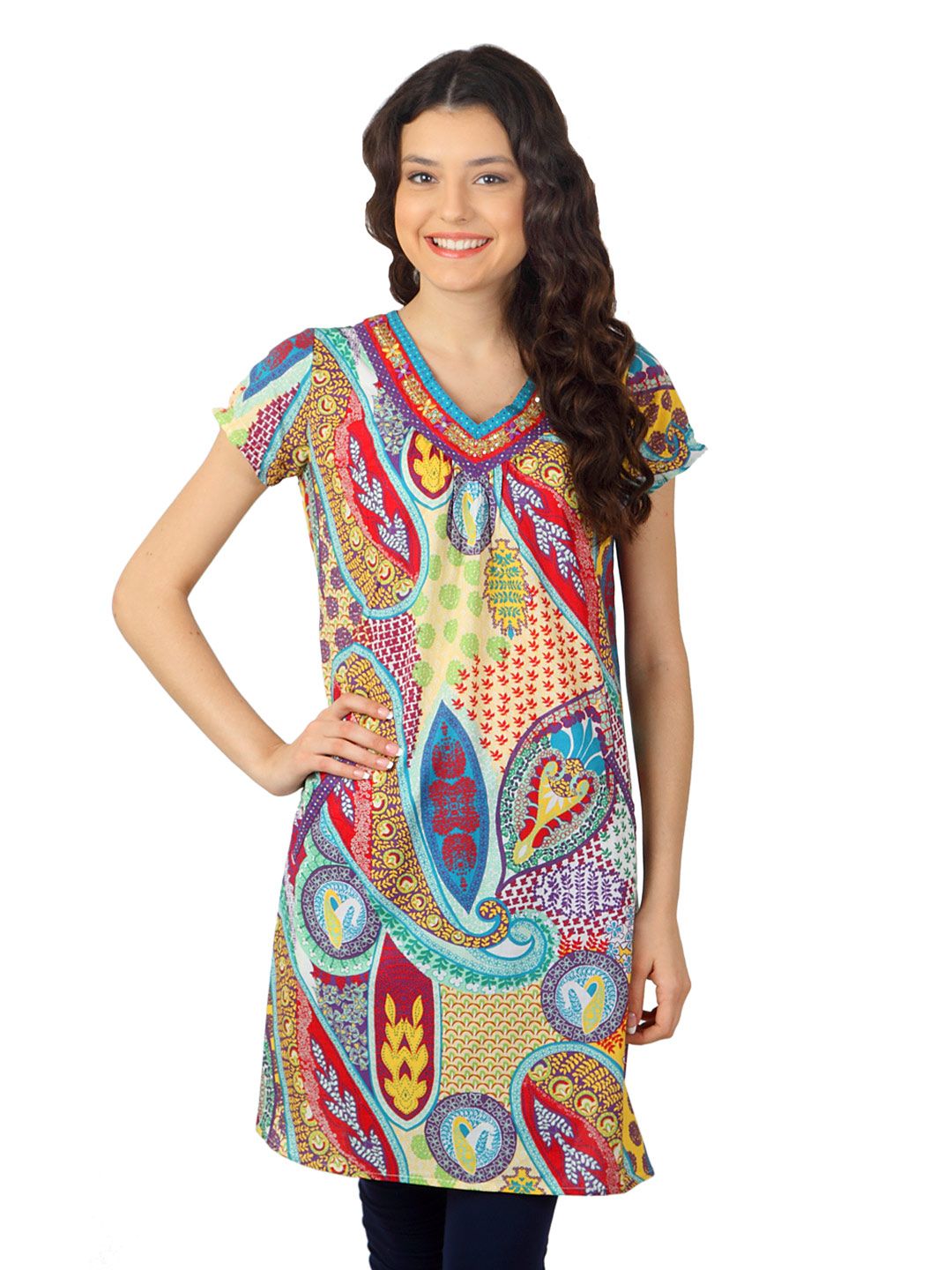 BIBA Women Printed Multi Coloured Kurta