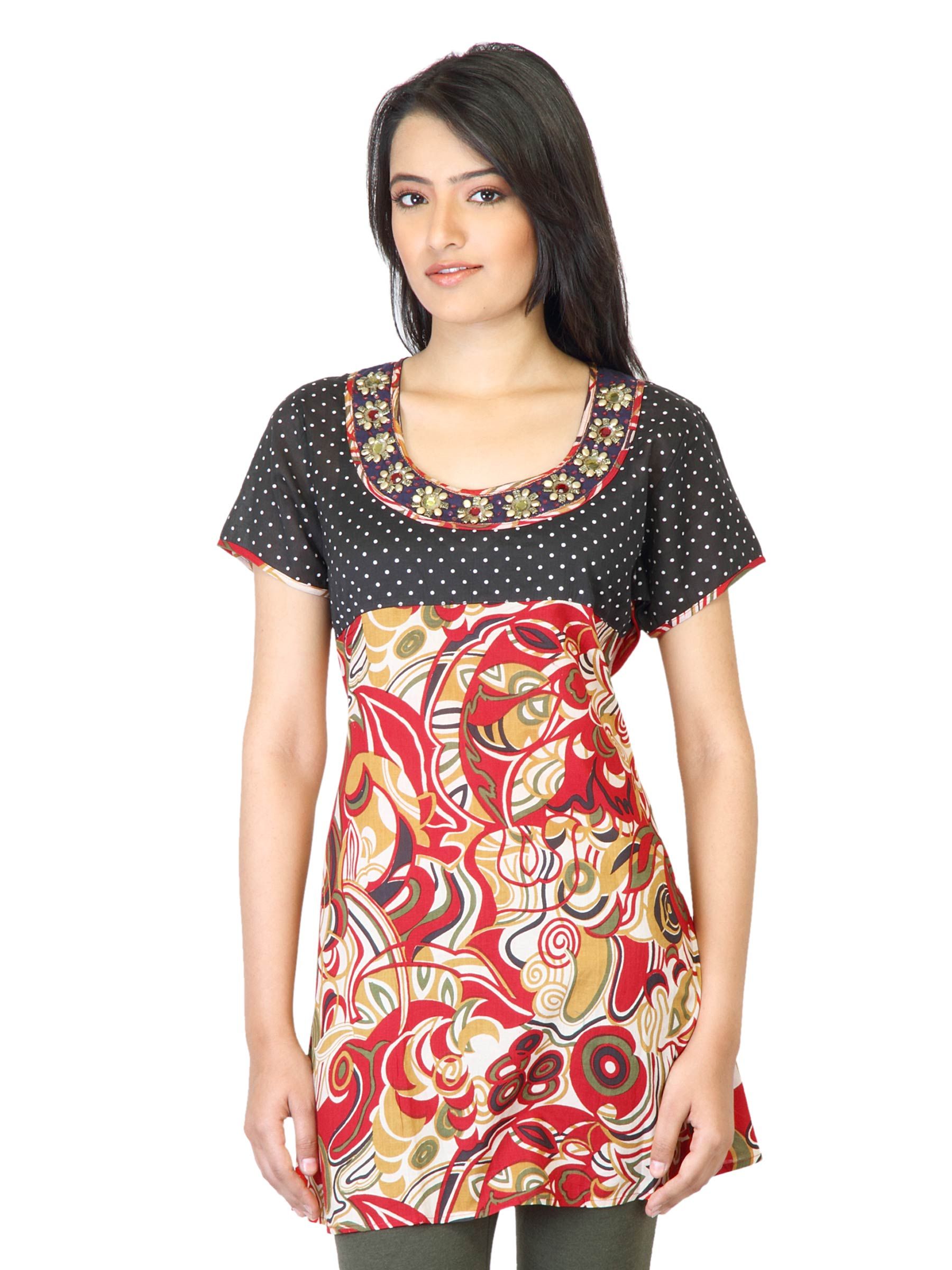 Aneri Women Twinkle Black Kurti