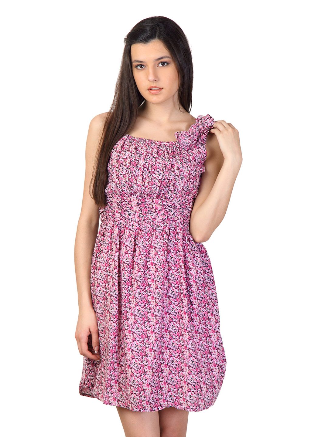 Jealous 21 Women Pink Printed Dress